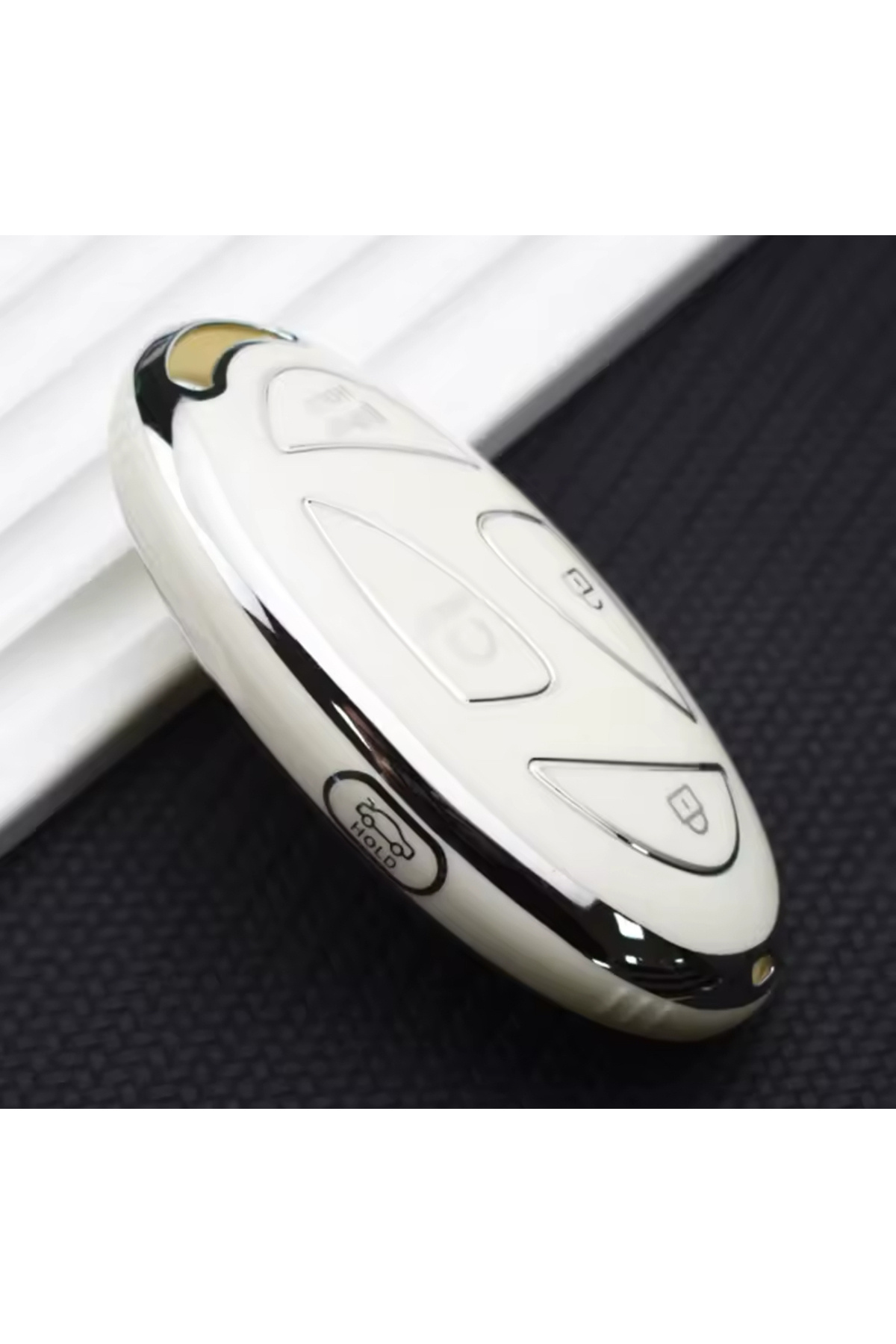 emii auto spare parts Hyundai Yeni Tucson Ioniq Kona Elantra Anahtar Kılıfı Beyaz/gümüş 5 Tuşlu Model