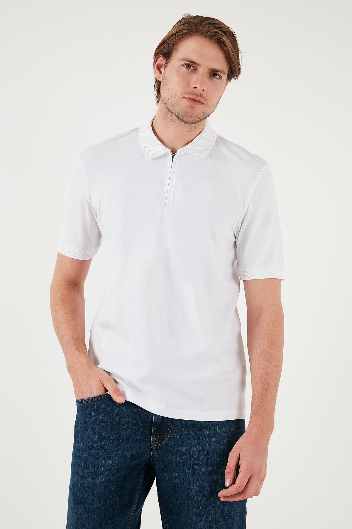 Buratti-Cotton Regular Fit Polo Neck T-Shirt Men 5901029 4