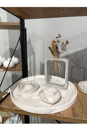 DİA HANDMADECOR MERMER DESEN VAZO SET