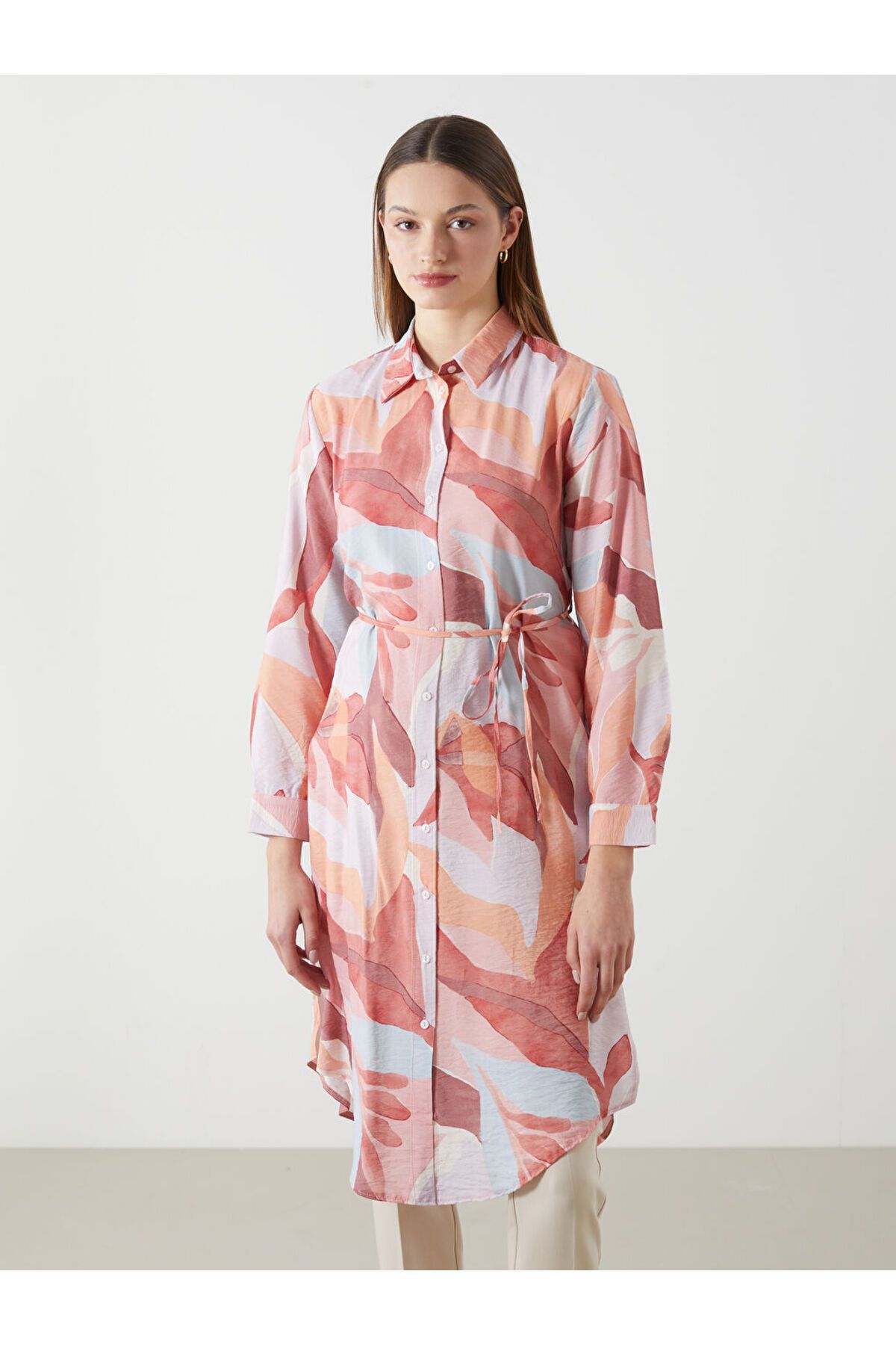 LC Waikiki Yeni Sezon Desenli Kadin Gomlek Tunik - S5J557Z8