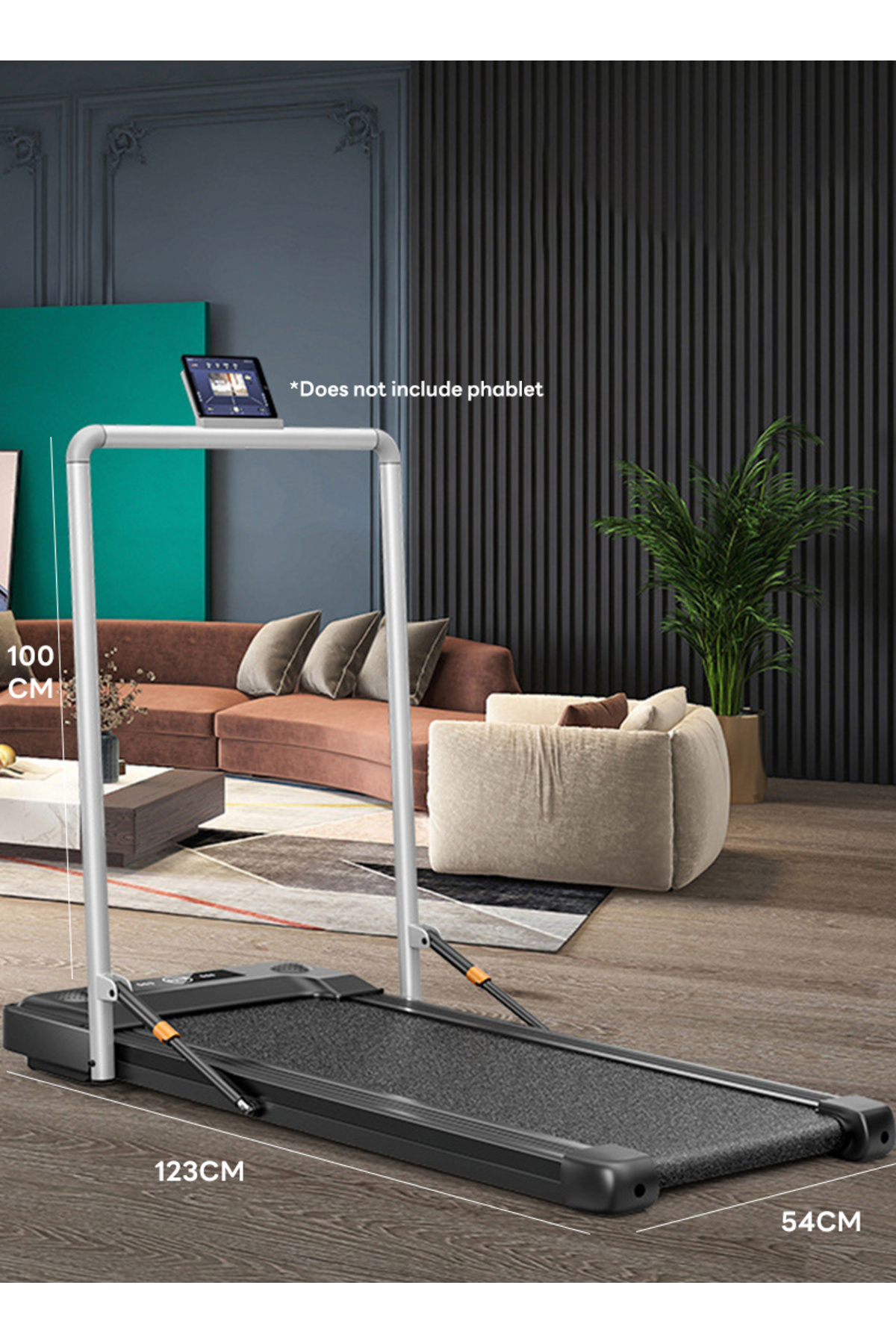 ETG-2.0HP 1-8km/h Small Home Walk-Behind Treadmill with Bluetooth Connection, Foldable, Multi-Functional 5