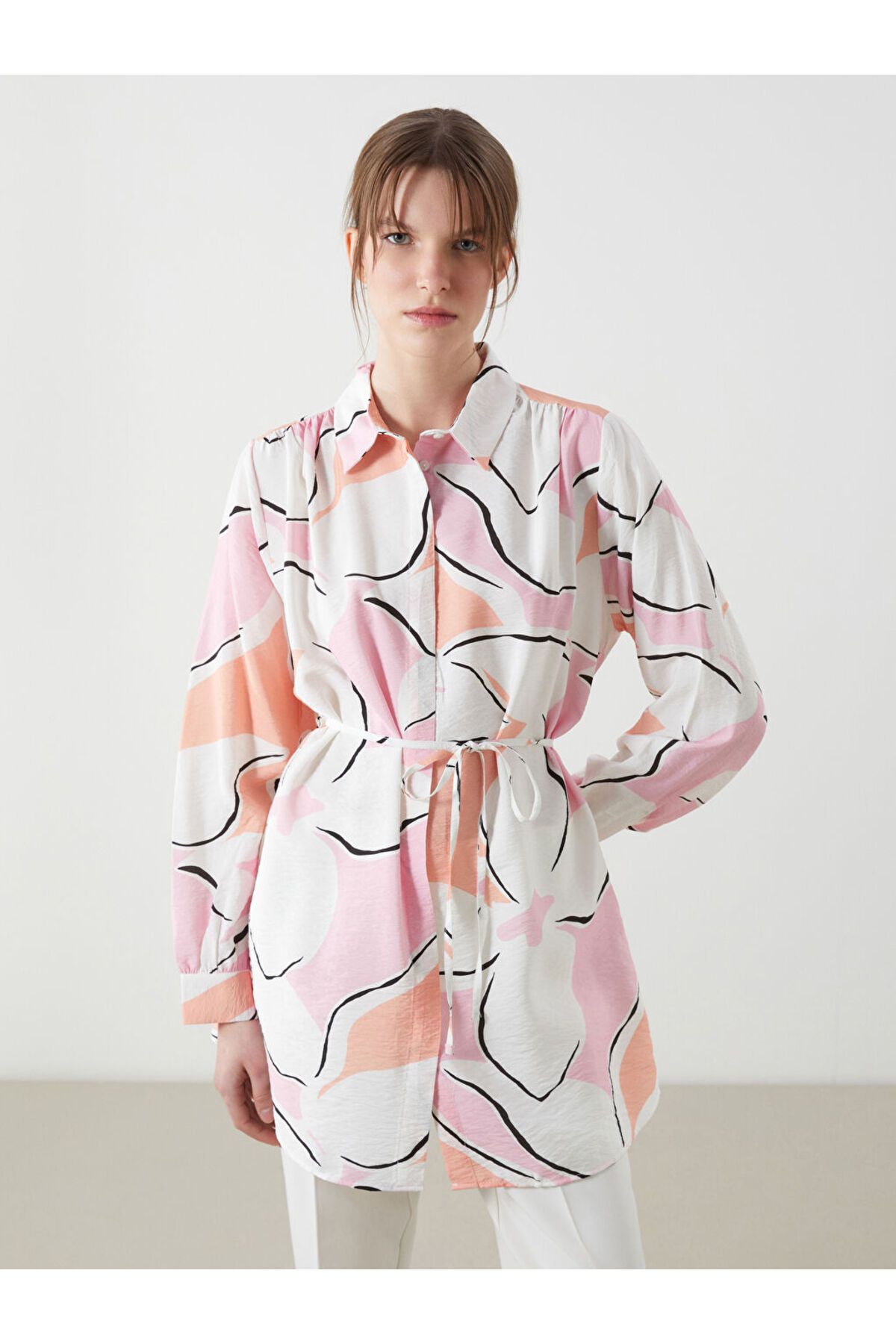 LC Waikiki Yeni Sezon Desenli Kadin Gomlek Tunik - S5J667Z8