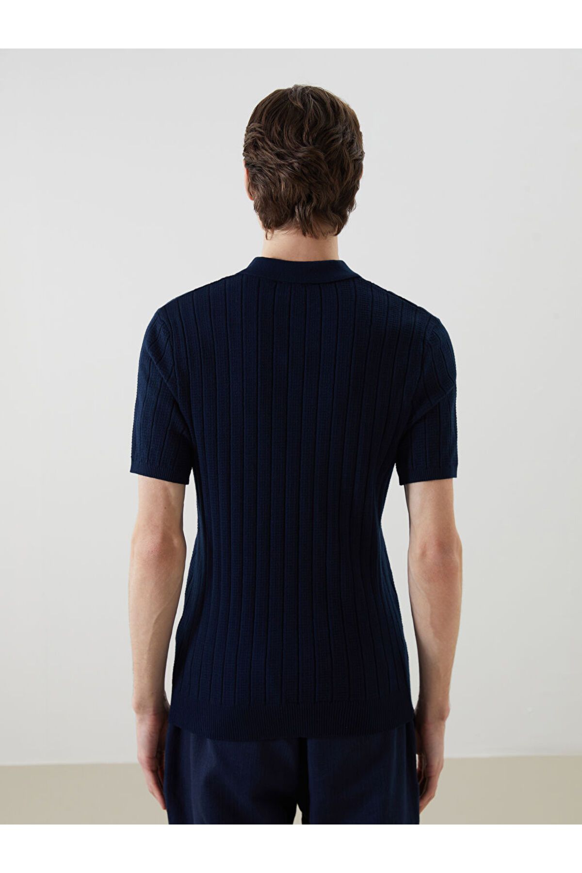 LC Waikiki-Polo Neck Short Sleeve Men's Knitwear Sweater 4