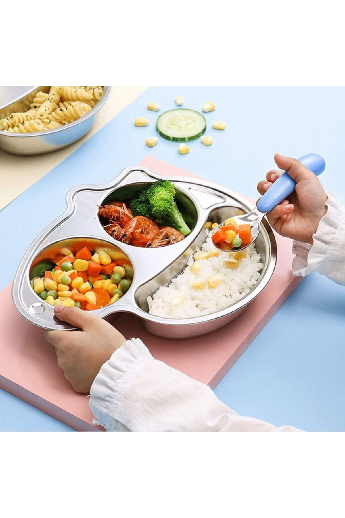 COOYA-6 Piece Toddler Utensils, Safe Metal Flatware, included Forks and Spoons ,  with Round Handle 6