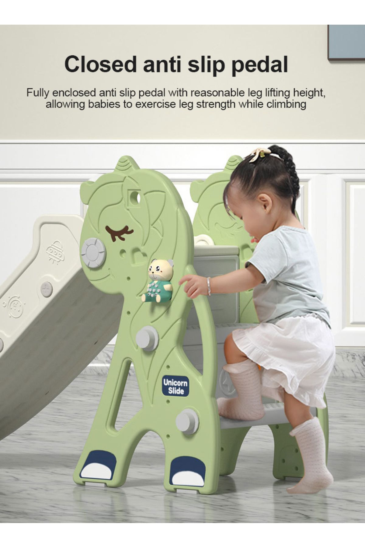 KidLe-Extended Version Unicorn Slide Children's Multifunctional Slide Amusement Park Toy 6