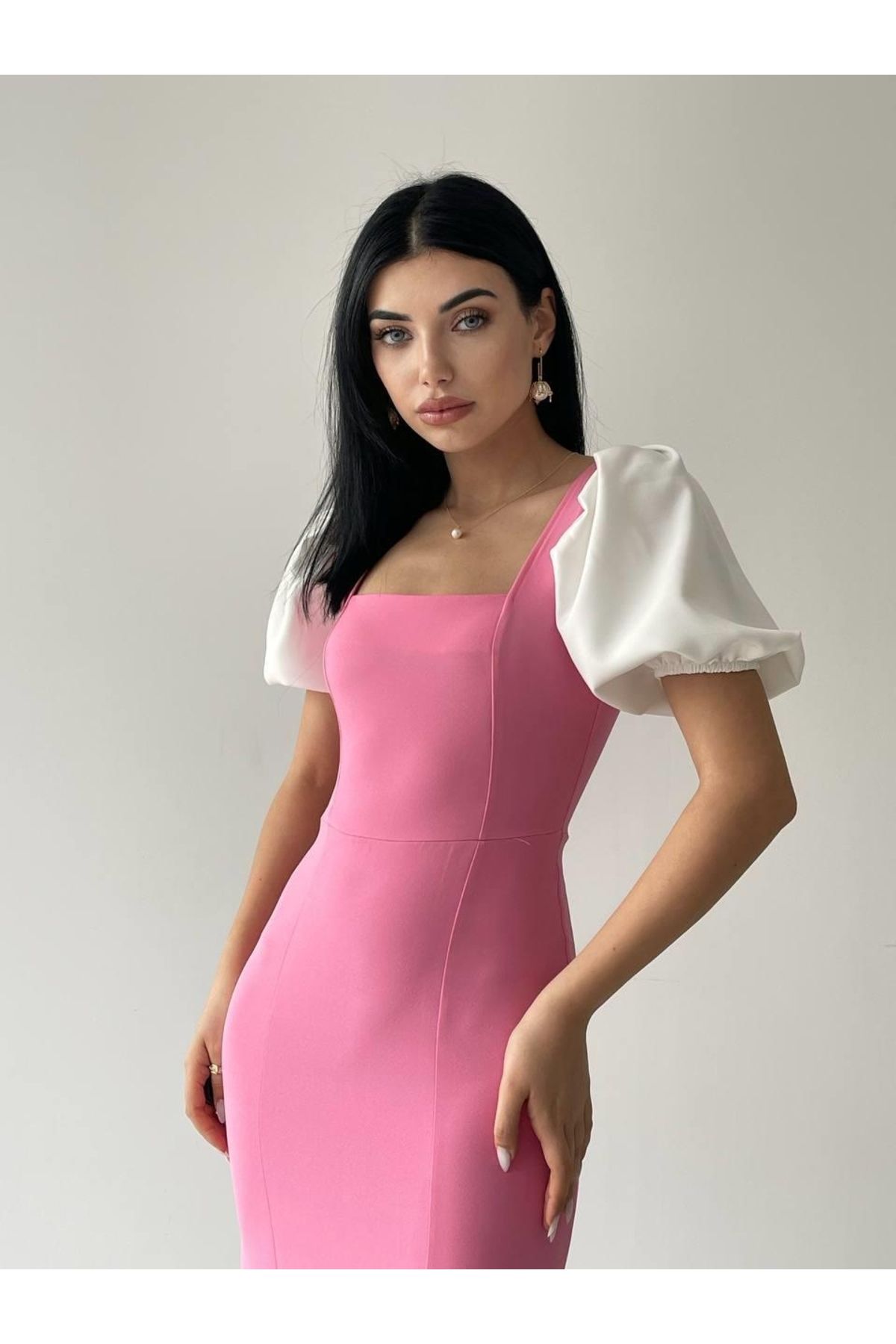 ASFSTORE Alice Balon Kol Elbise