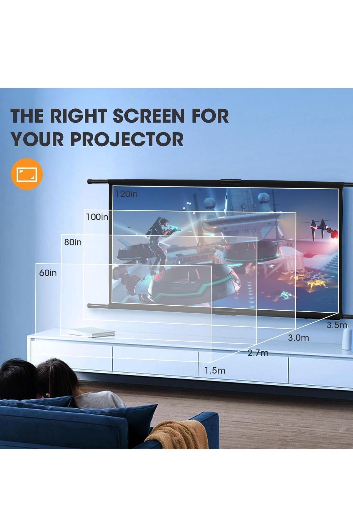 FlashHawk-Portable Foldable Projection Screen 2-in-1 84 inch 16:9 With Tripod Stand and Carrying Bag 6