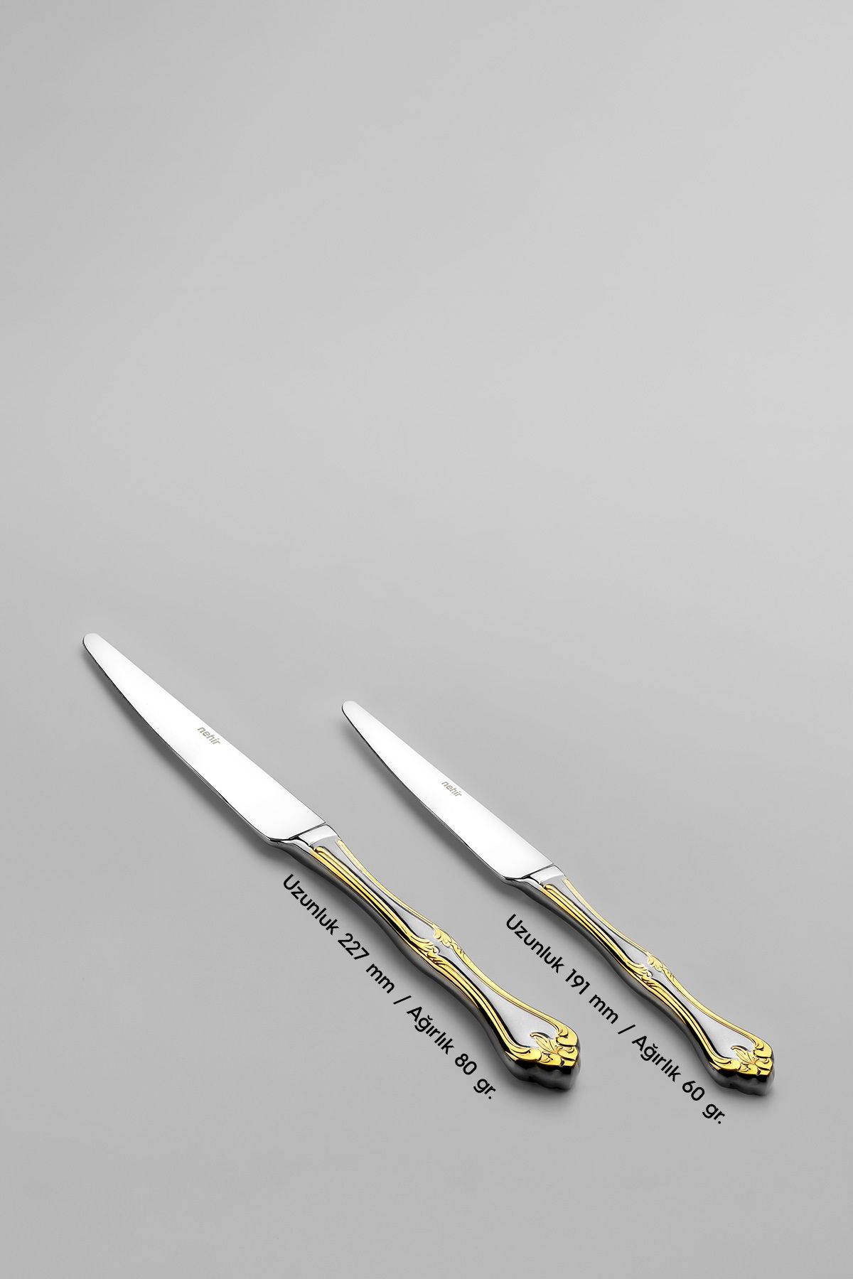 Nehir-Lalezar Gold Satin 12-Person 89-Piece Leather Boxed Cutlery Set 8