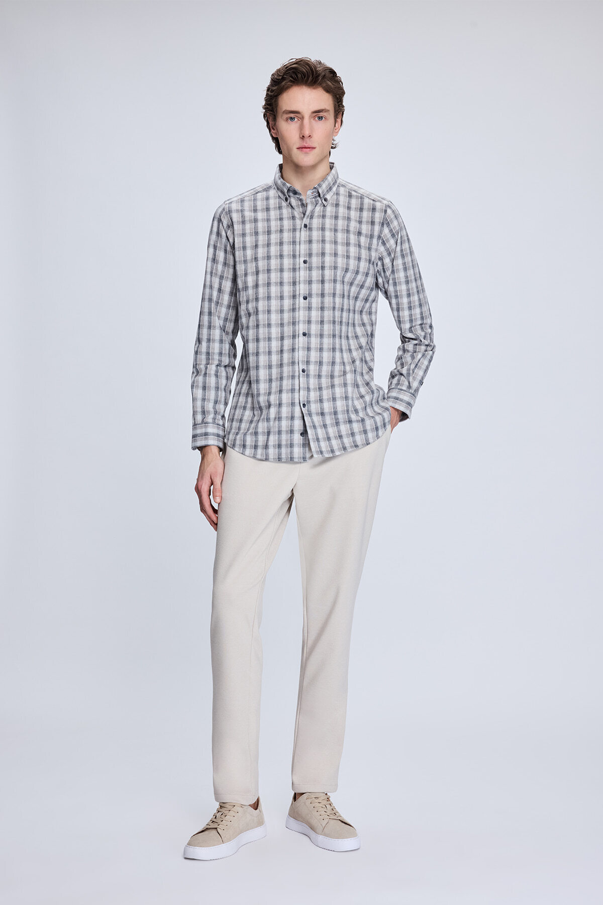 Hatemoğlu-Stone Dynamic Fit Patterned Casual Jogger Trousers with Side Pockets 2