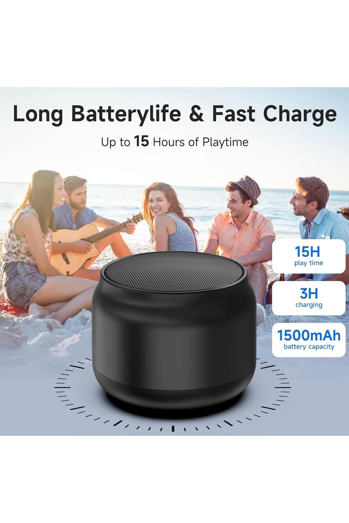 COOYA-Bluetooth Speaker, Mini with 15-Hour Playtime, 20-Meter Range, for Daily Use and Outdoor Adventures 6