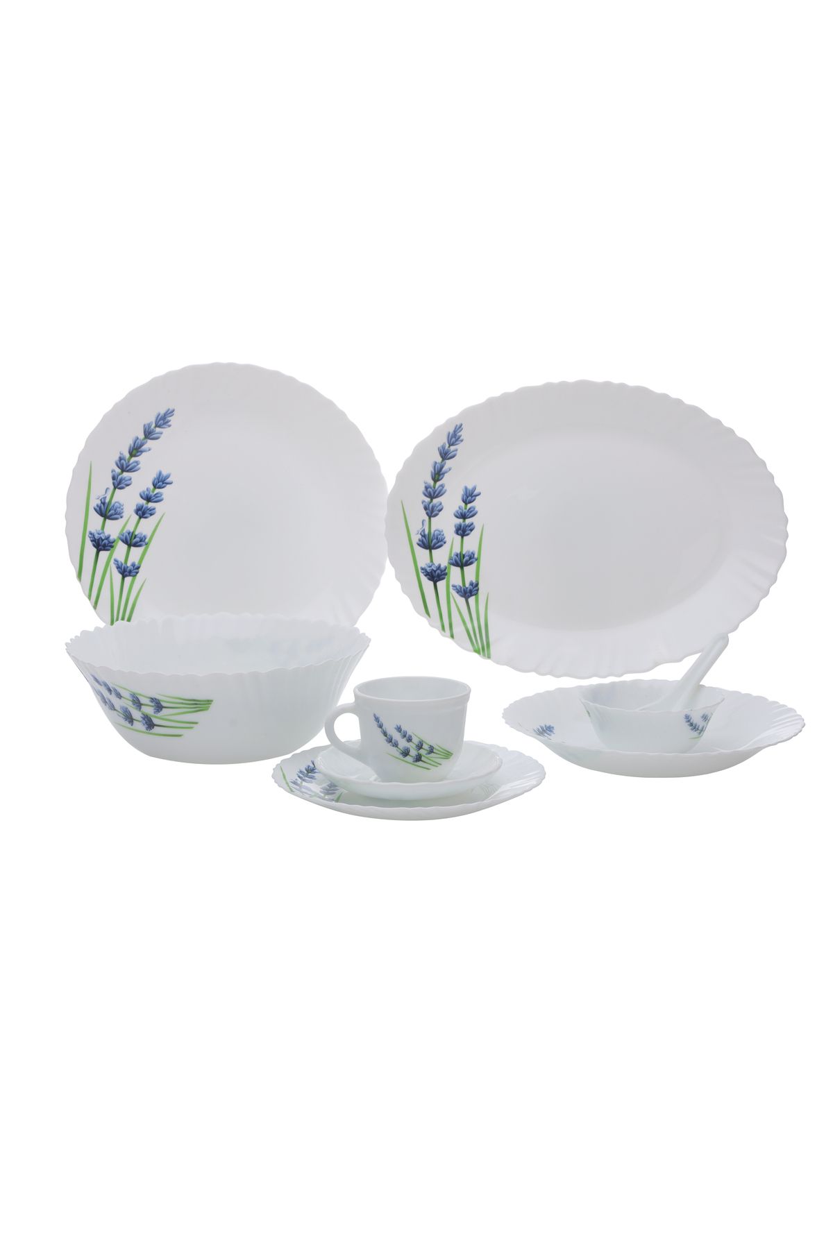 ROYALFORD-44 Pcs Opalware Dinner Set, English Lavender, Floral design | RF10679 3