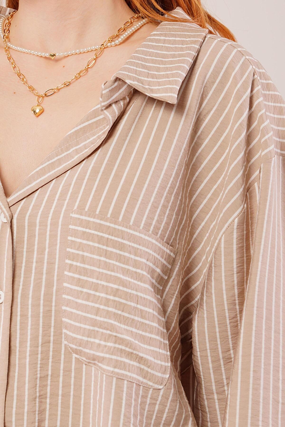 Miracle Omni-Camel Shirt with Stripe Detail and Pockets 3