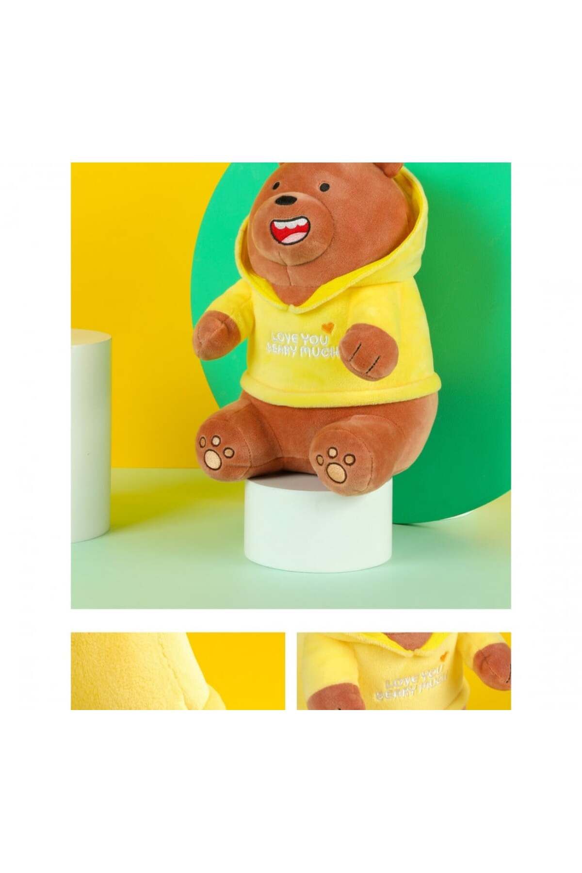Miniso-Three Bears with Jacket - Grizzly Bear - 24 cm 5