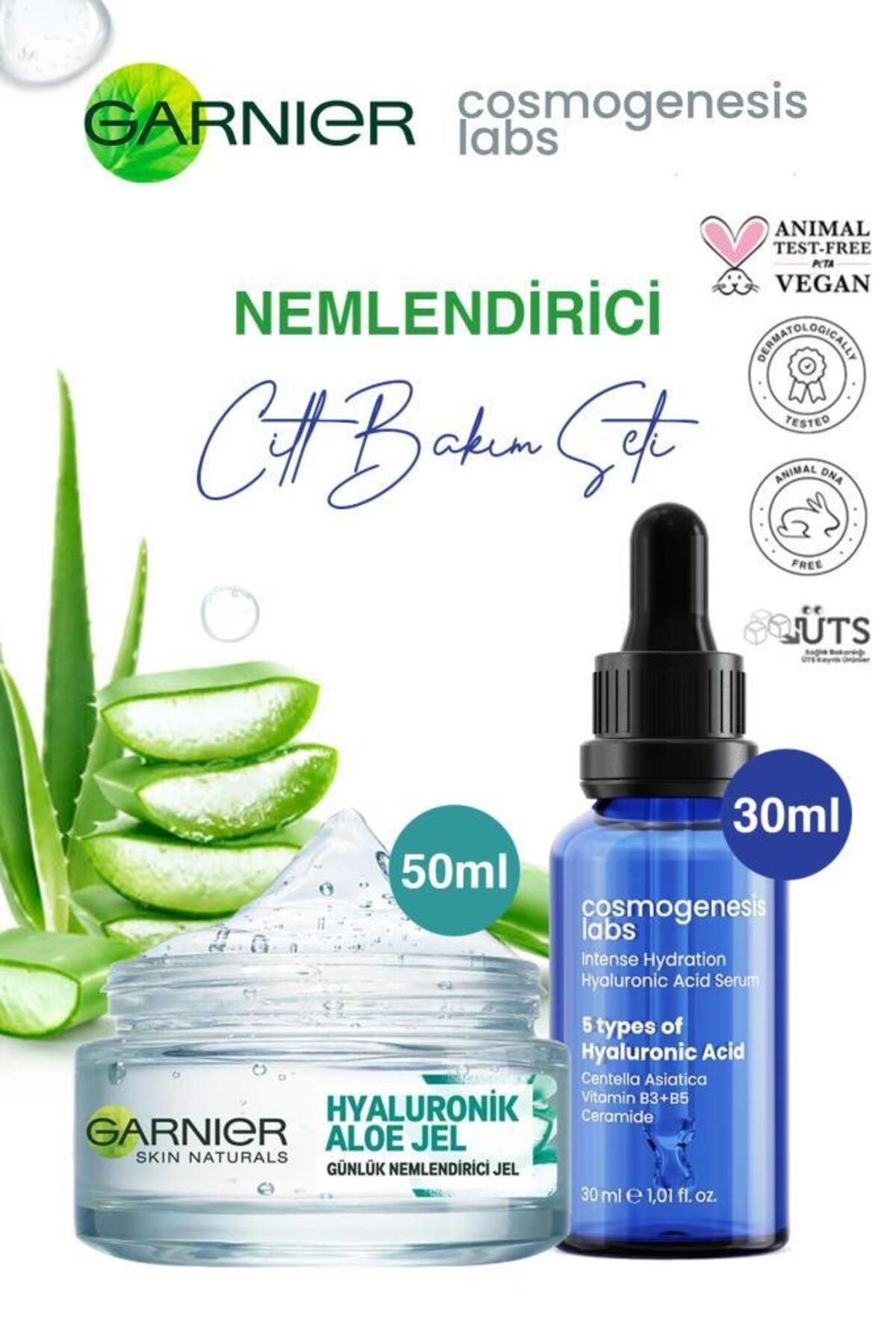 Garnier Hyaluronik Aloe Jel Krem Yoğun Nemlendirme Sağlayan Serum Set