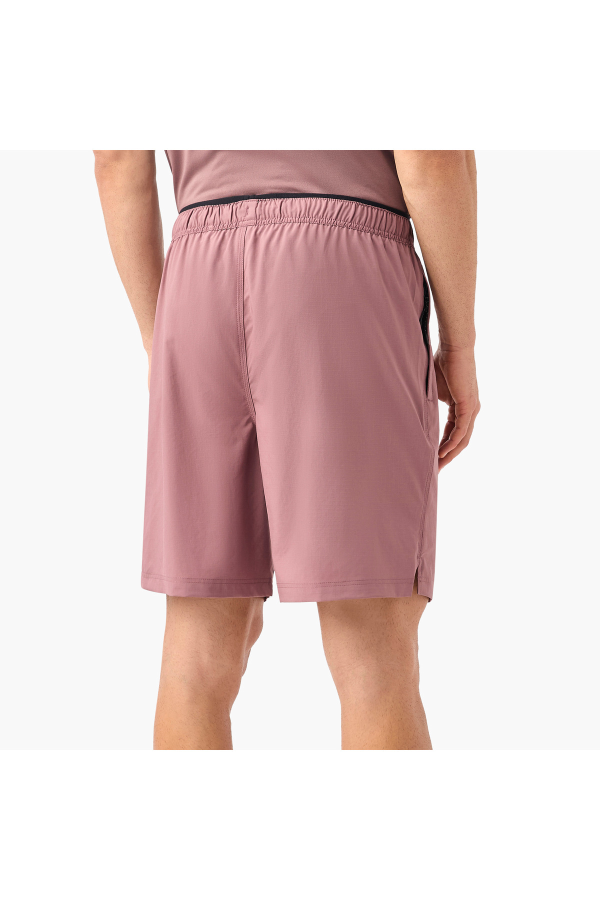 Adot-Solid Shorts with Drawstring Closure and Pockets 3
