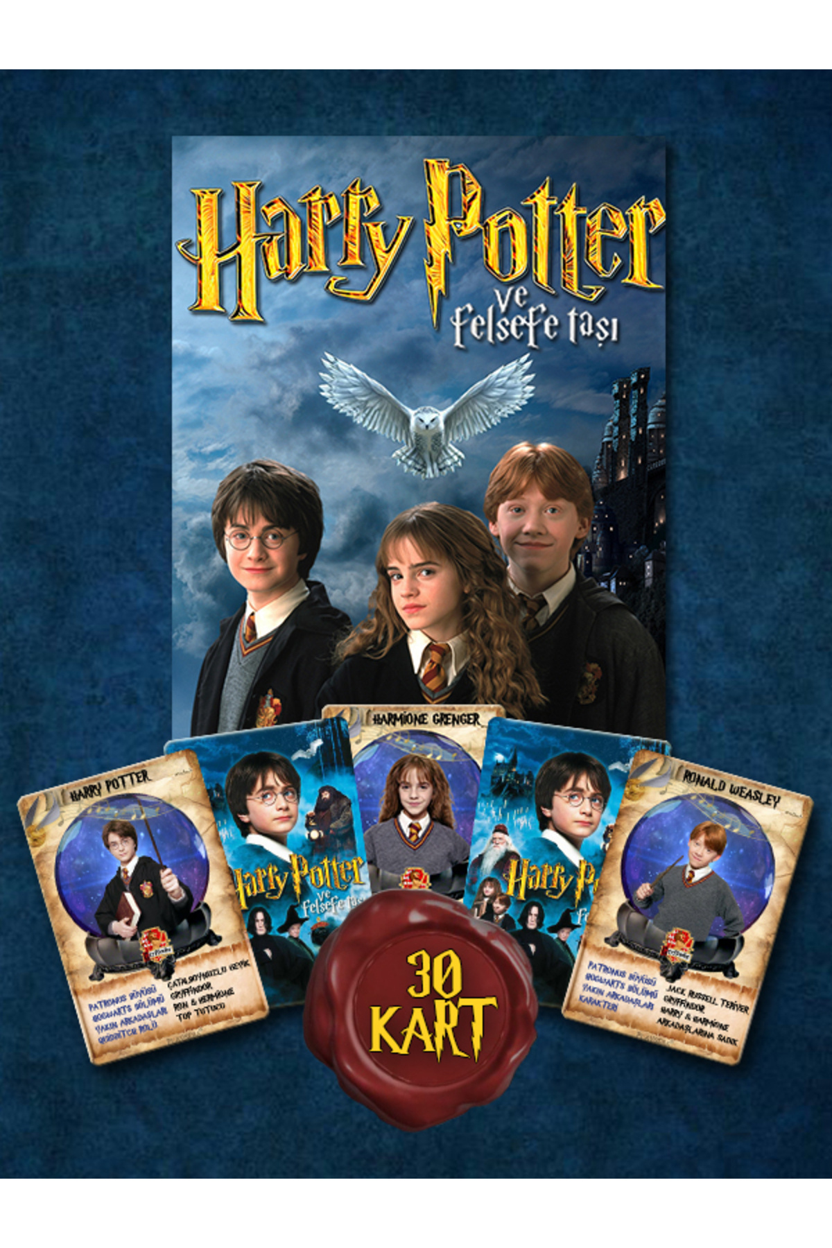 Playseba 3 Paket / 30 Adet Sürpriz Kart Harry Potter