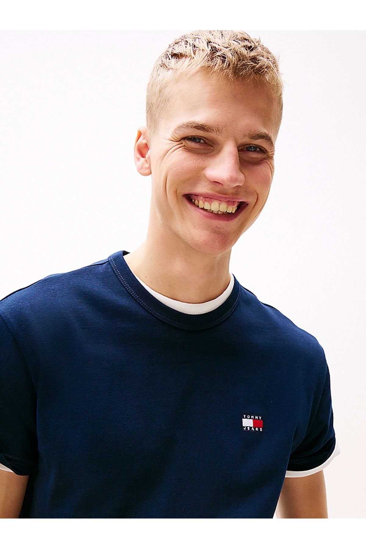 Tommy Hilfiger-Ανδρικό μπλουζάκι σκούρο μπλε τζιν Tommy 20322 3