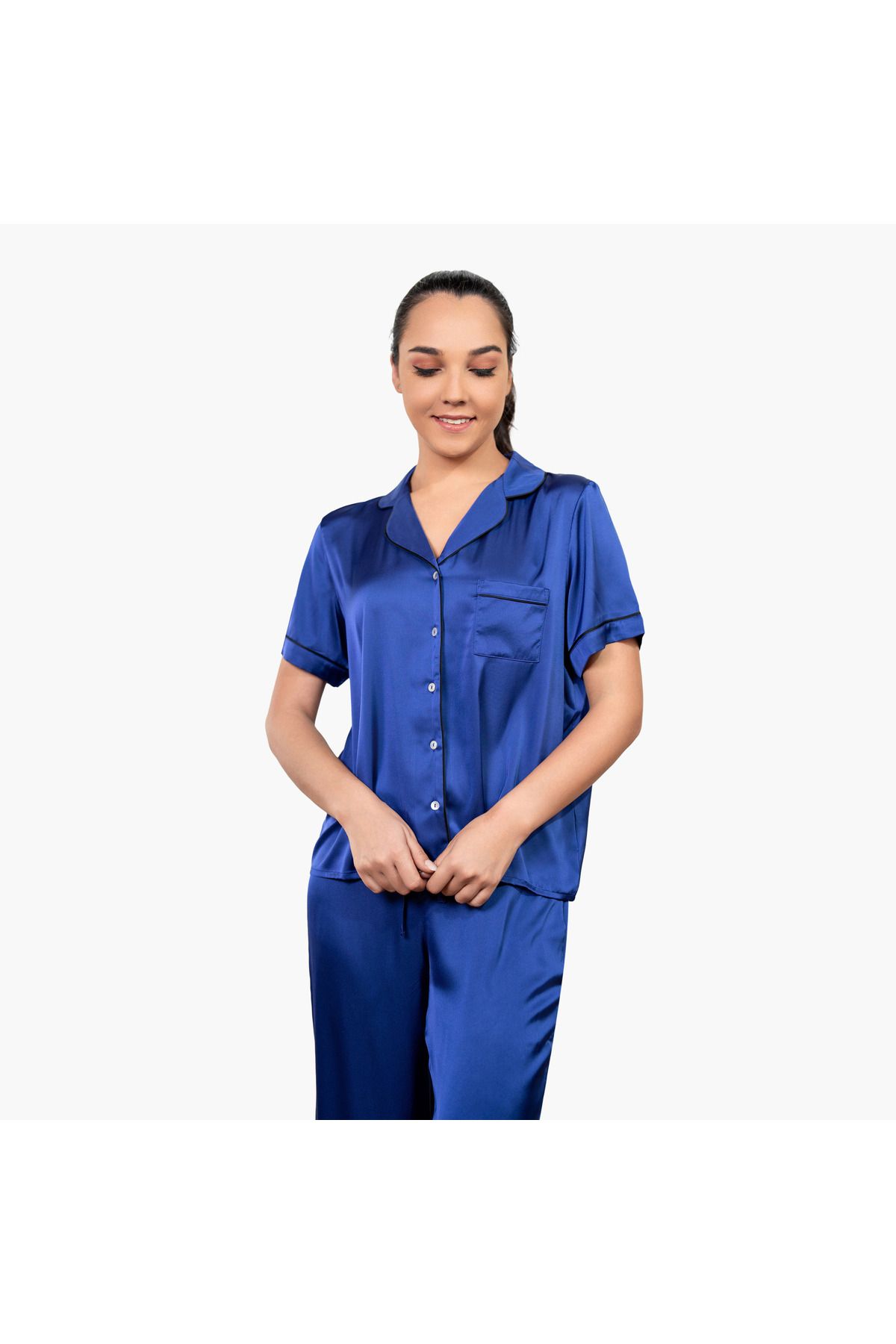Aadaraya-طقم قميص بياقة وبيجامة 4