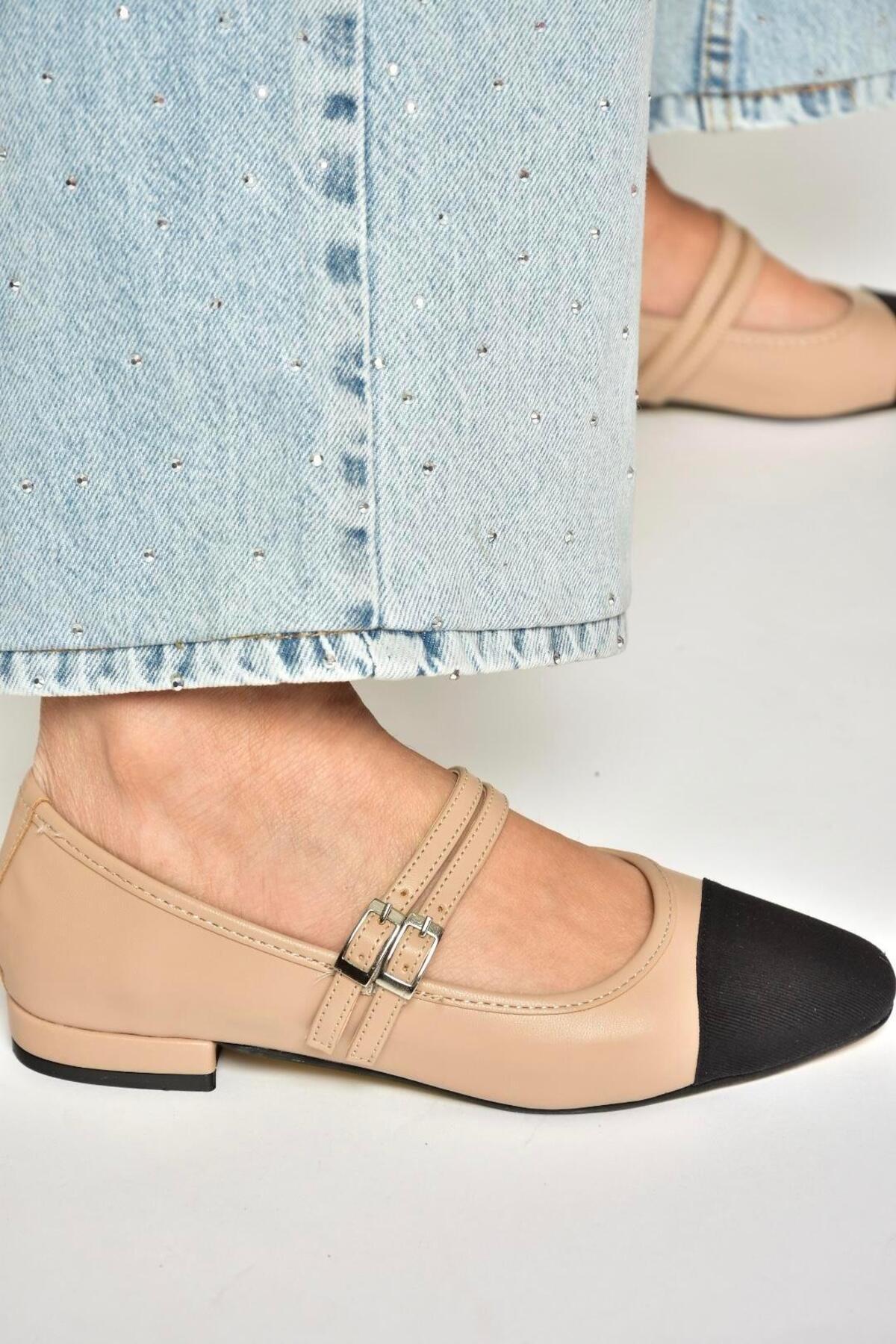 Fox Shoes U725512109 Ten Kadın Babet görsel 3