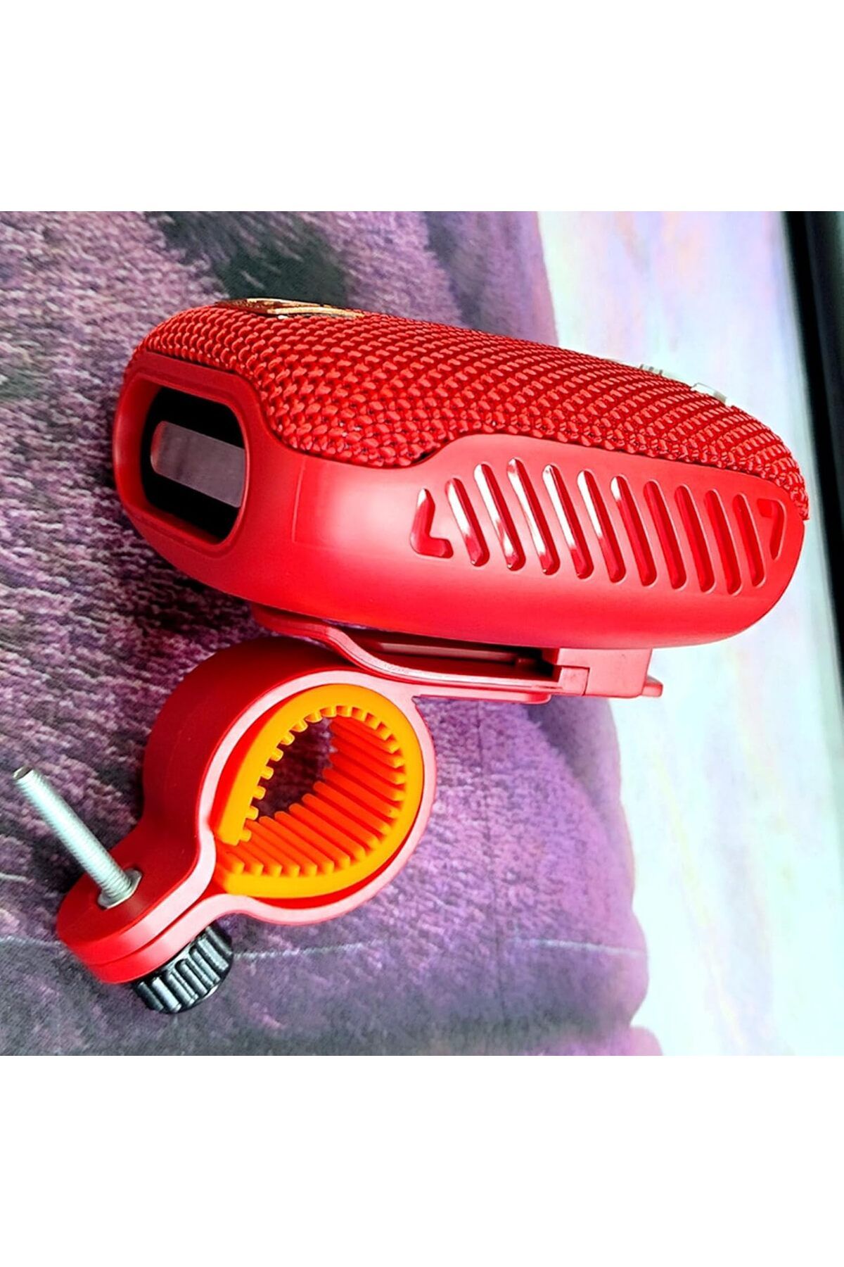 COOYA-Bluetooth Speaker for Handlebar, Waterproof Wireless with FM Radio, Hands Call, for Cycling, Red 3