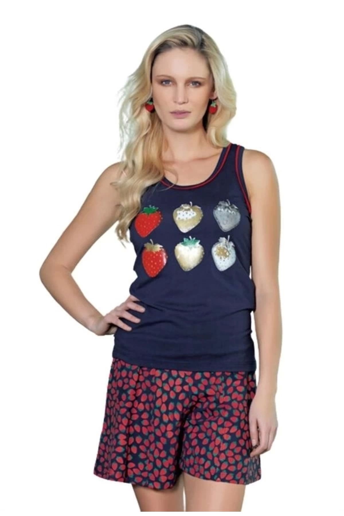 FTT SHOPPING MARKET 2490 Çilekli Şortlu Takım