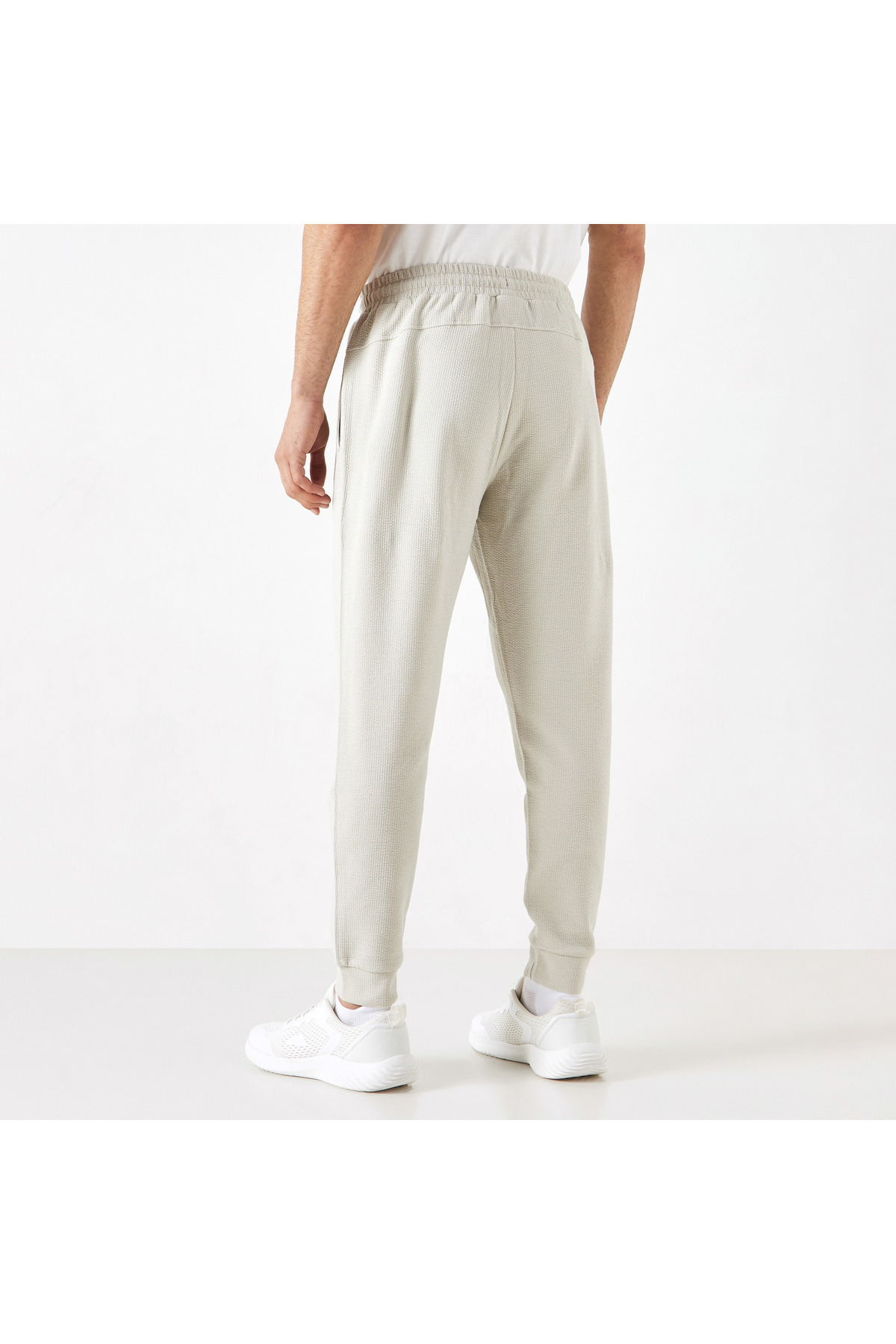 Adot-Textured Joggers with Drawstring Closure and Pockets 3