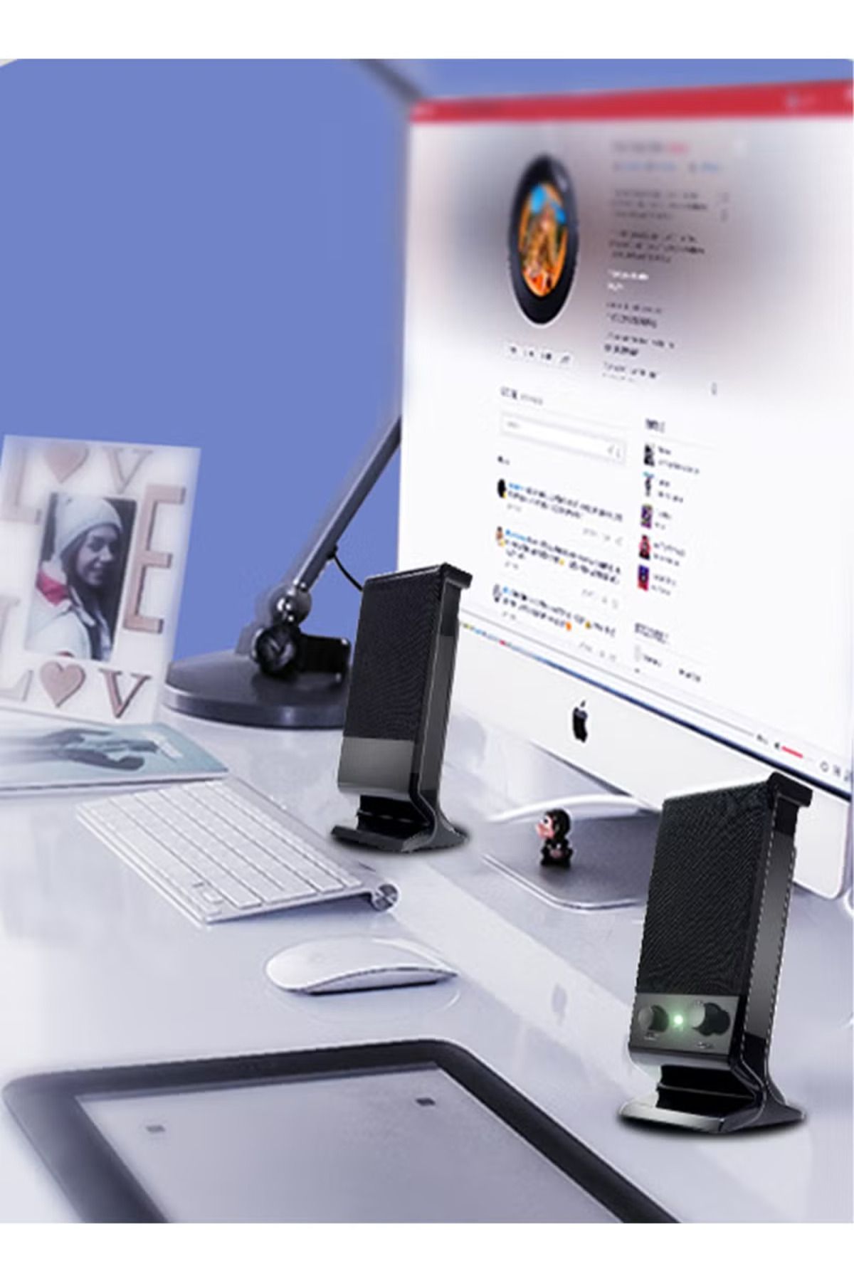 COOYA-Computer Speaker with Volume Control and 3.5 Mm Audio Plug,USB-Powered,for PC Tablets Cellphone 3