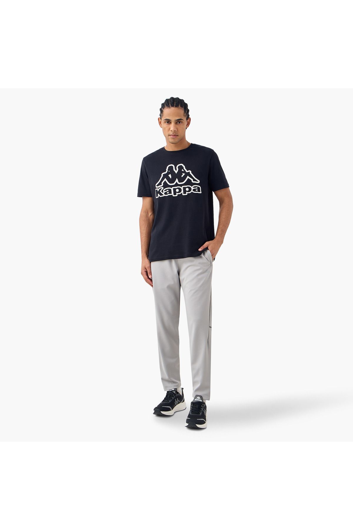 Kappa-Panelled Jog Pants with Pockets and Drawstring Closure 2