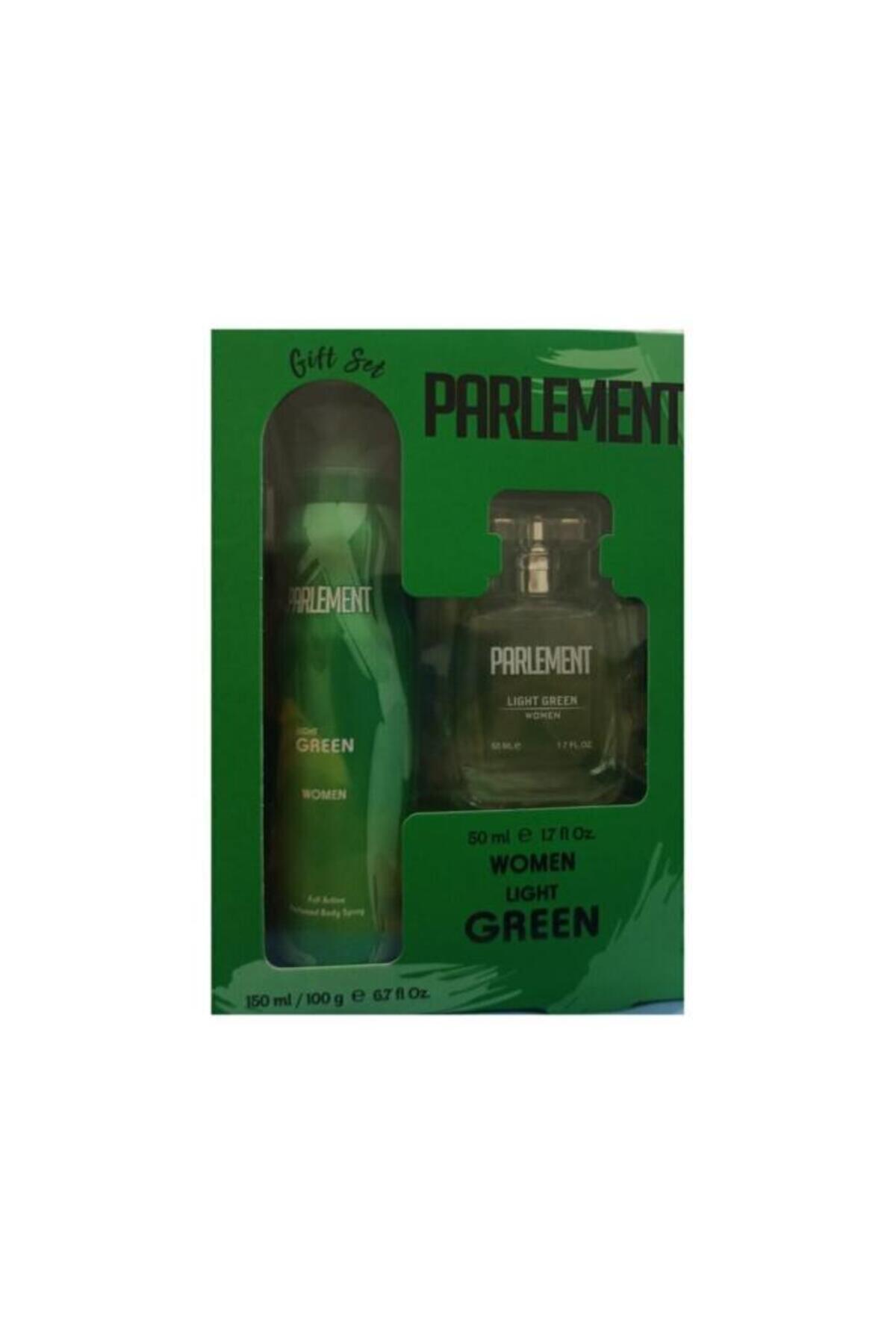 Parlement Light Green Kadın Parfüm Hediye Seti - 50 ml Parfüm + 150 ml Deodorant - Ferah ve Kalıcı Koku — سفید PARLLIGHT