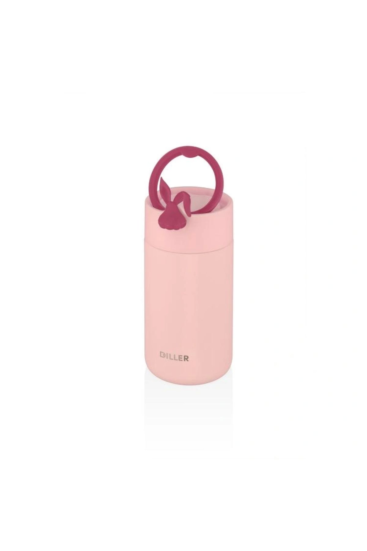 DILLER-Vagonlife Silicone Carrying Steel Flask with Strainer and Rabbit Figure with Handle D9078 420 ml 6