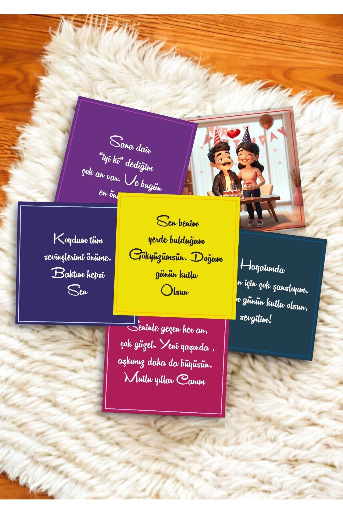 design z by zaggo Sevgiliye Doğum Günü Hediye Kartları Rengarenk Motto Kartı Post atmalık Notlar Aşk Kartpostal HPMK2B