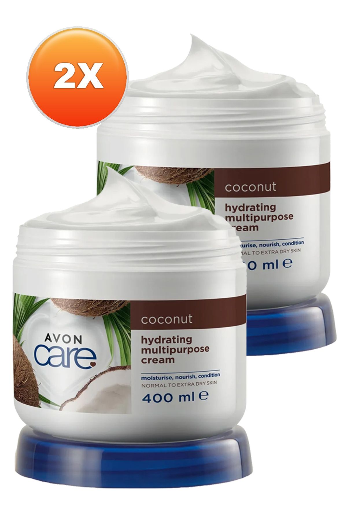 کرم چند منظوره Care با روغن نارگیل 400 میلی لیتر. مجموعه دو تایی Avon