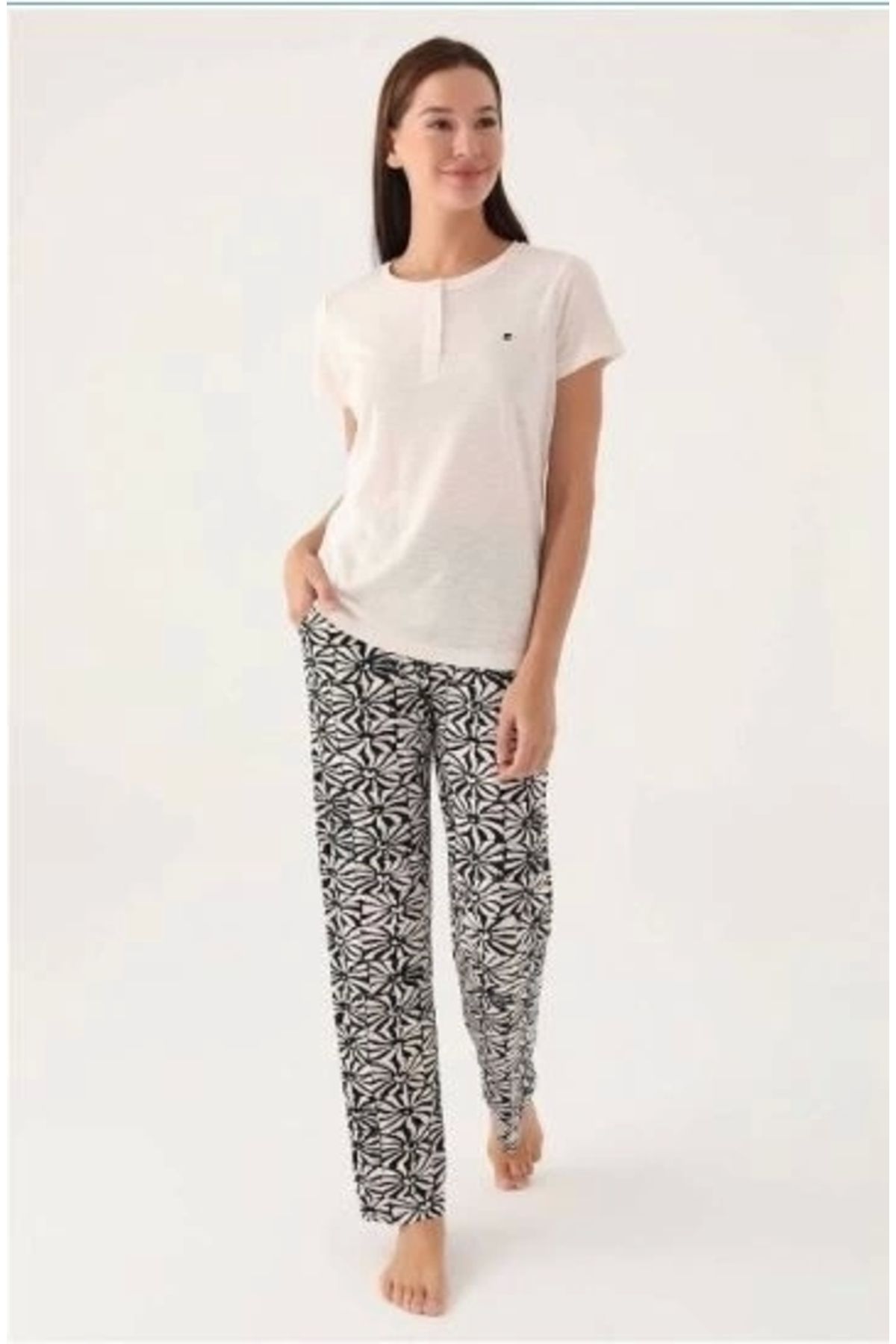 FTT SHOPPING MARKET Pierre Cardin 8788-s Kadın Kısa Kol Pijama Takımı