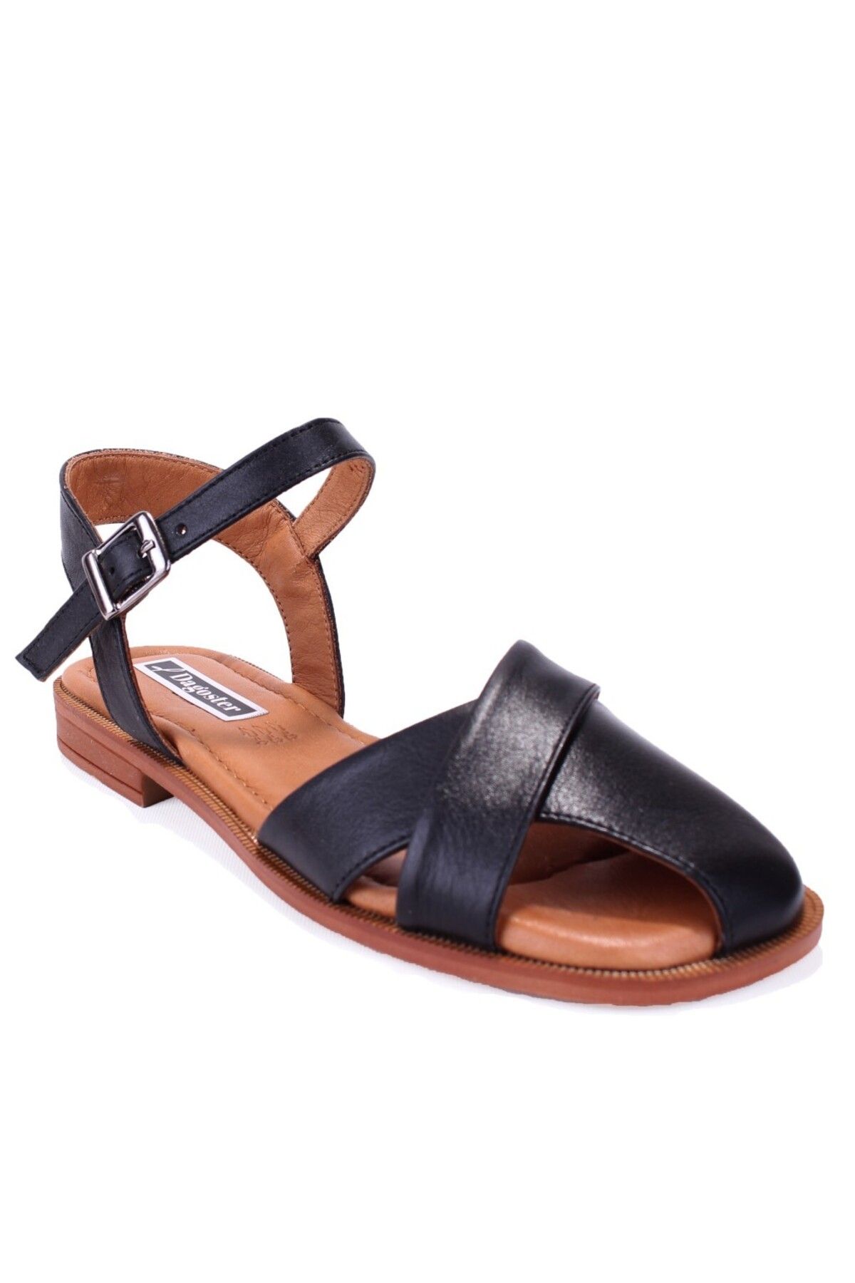 DAGOSTER Dza07- 60216243 Sandale Sport Negre Pentru Femei Din Piele Ortopedică Zilnică Femeie - 38