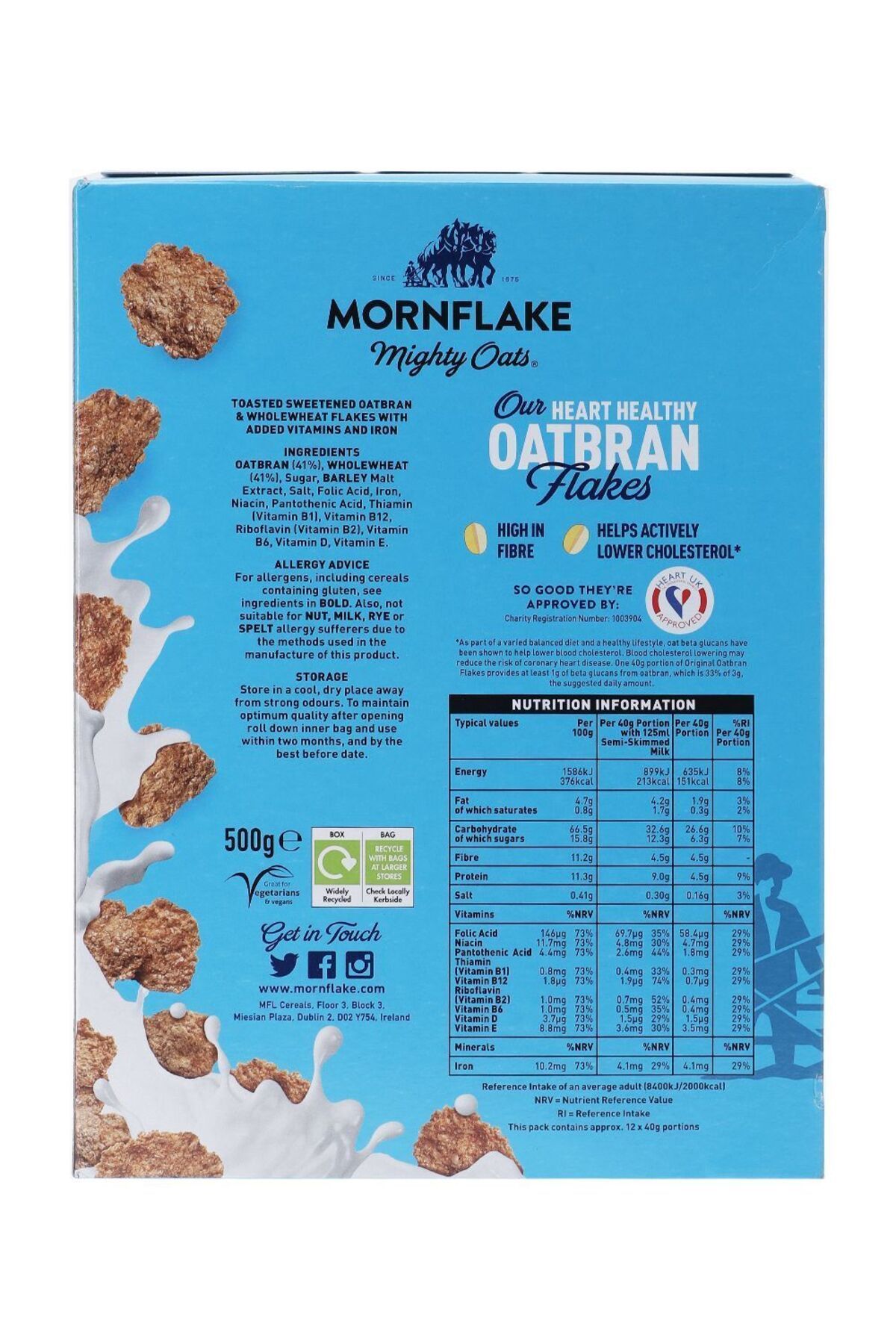 Mornflake-Original Heart Healthy Oatbran Flakes 500g 3