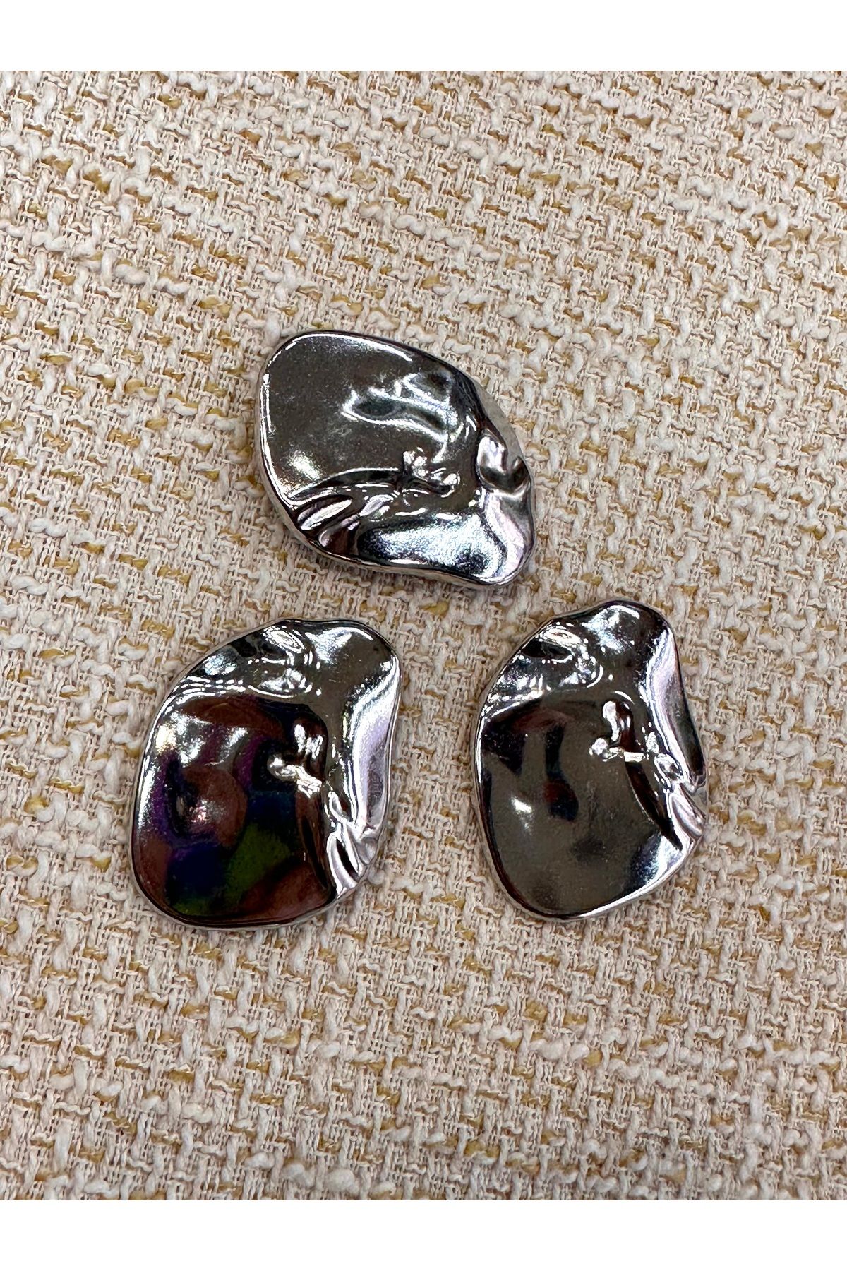 ODDA TASARIM ATÖLYESİ-Extra Large Set of 3 Buttons with Pattern on Top (4.3cm) 2