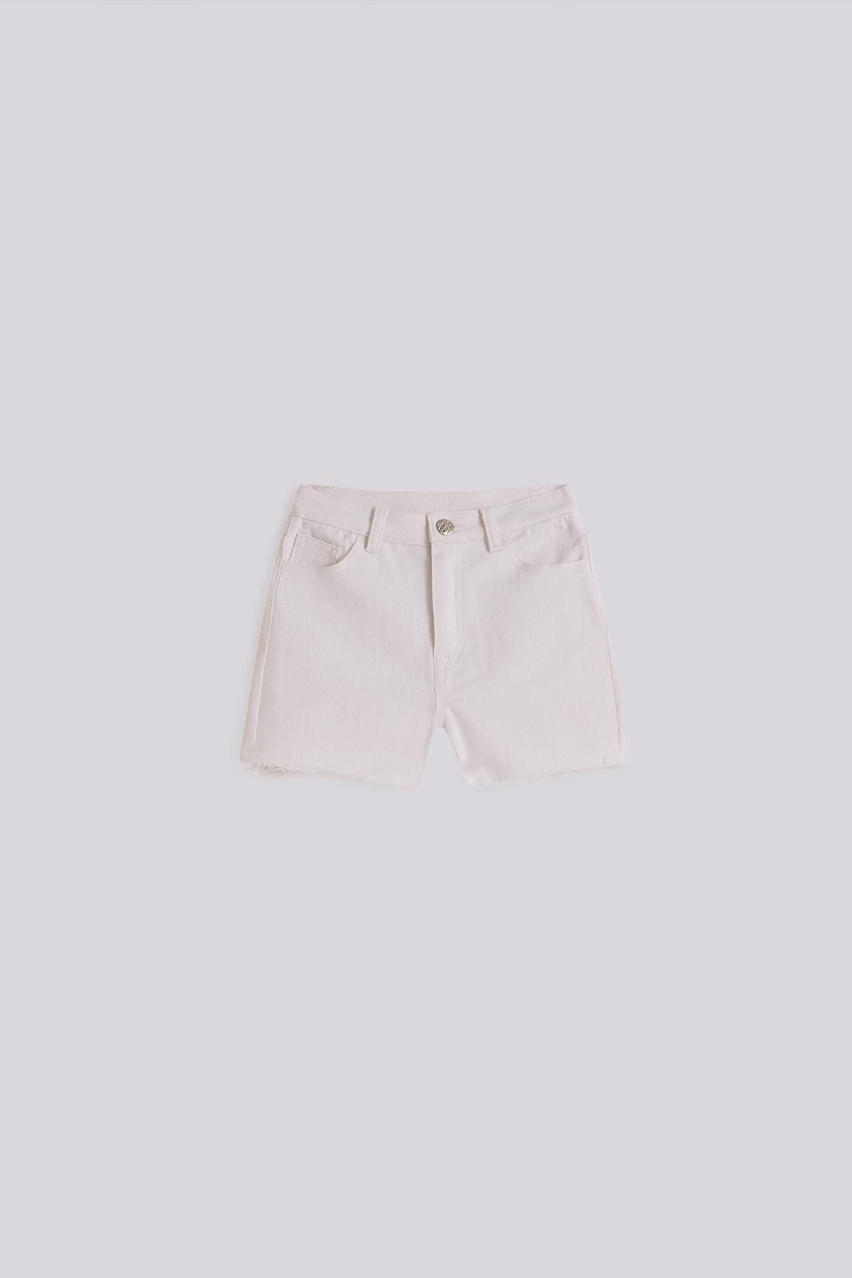 Tyess Basic-Λευκό σορτς για κορίτσια Bg Store 5