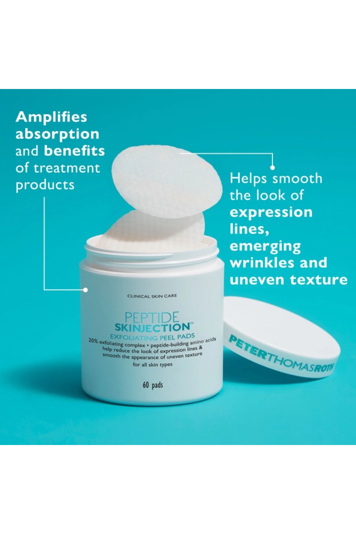 پدهای لایه بردار تزریق پپتید Skinjection (60 عدد) — 670367020340 — تصویر 5 از 5