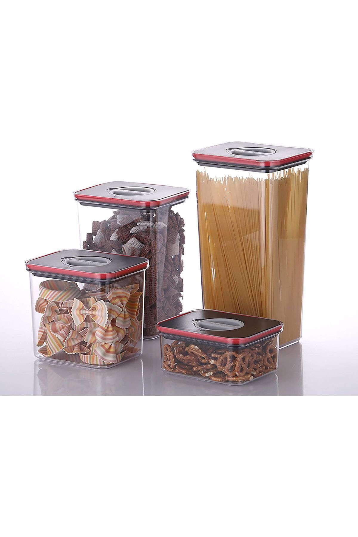 NEOFLAM-Airtight Smart Seal Food Storage Containers (Set of 3, 3.6L) | Clear, BPA-Free, Stackable. 3
