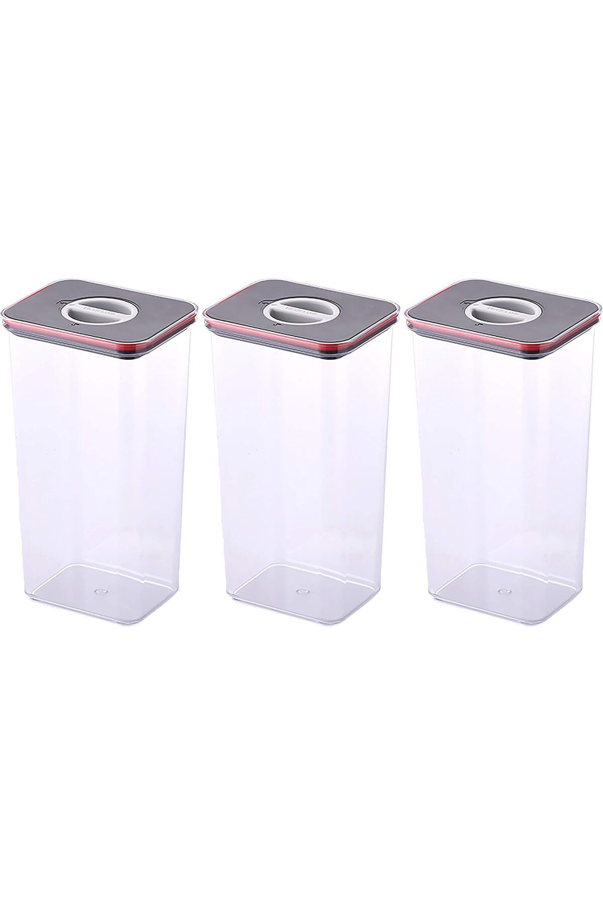 NEOFLAM-Airtight Smart Seal Food Storage Containers (Set of 3, 3.6L) | Clear, BPA-Free, Stackable. 1