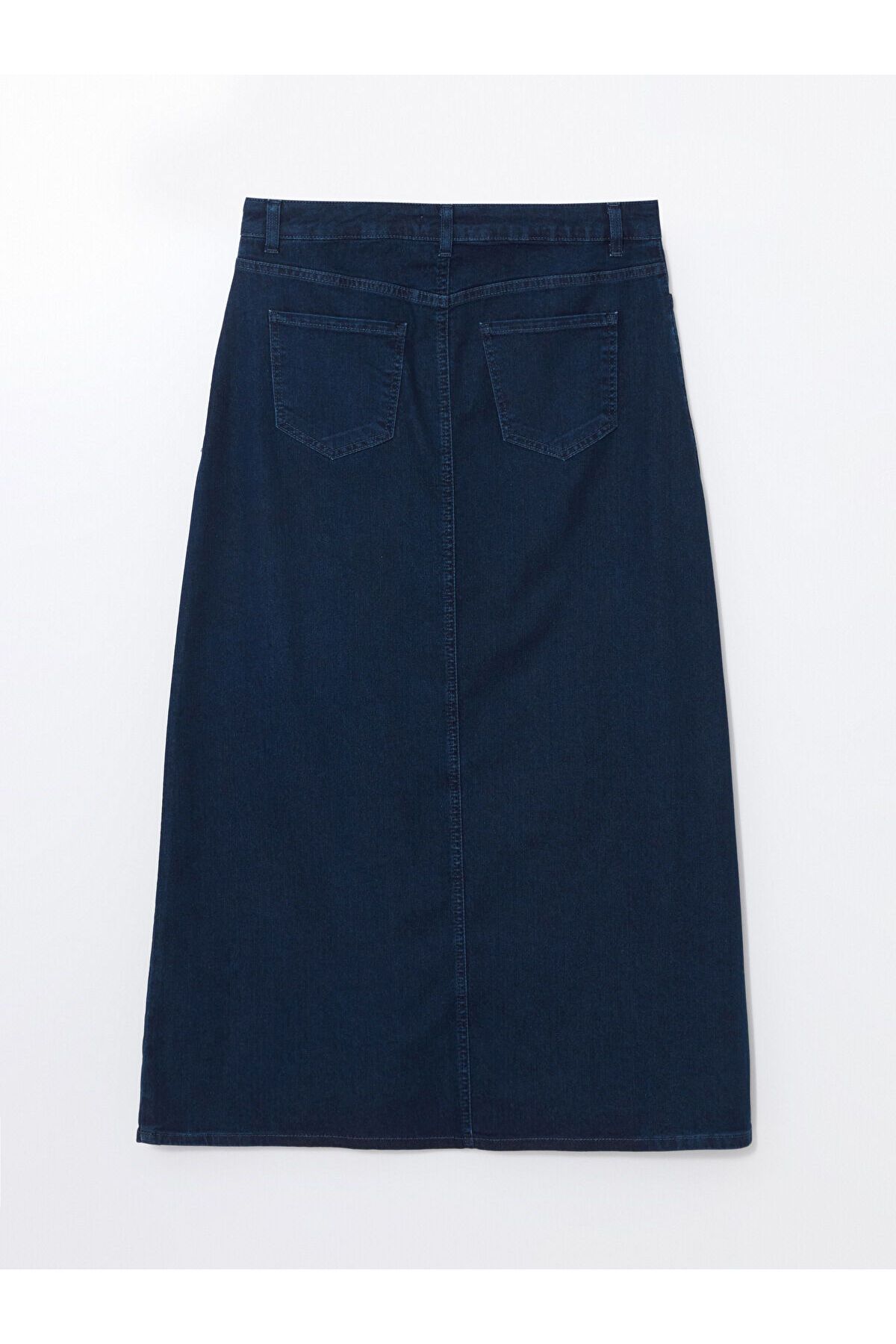 LC Waikiki-Standard Fit Women's Jean Skirt 6