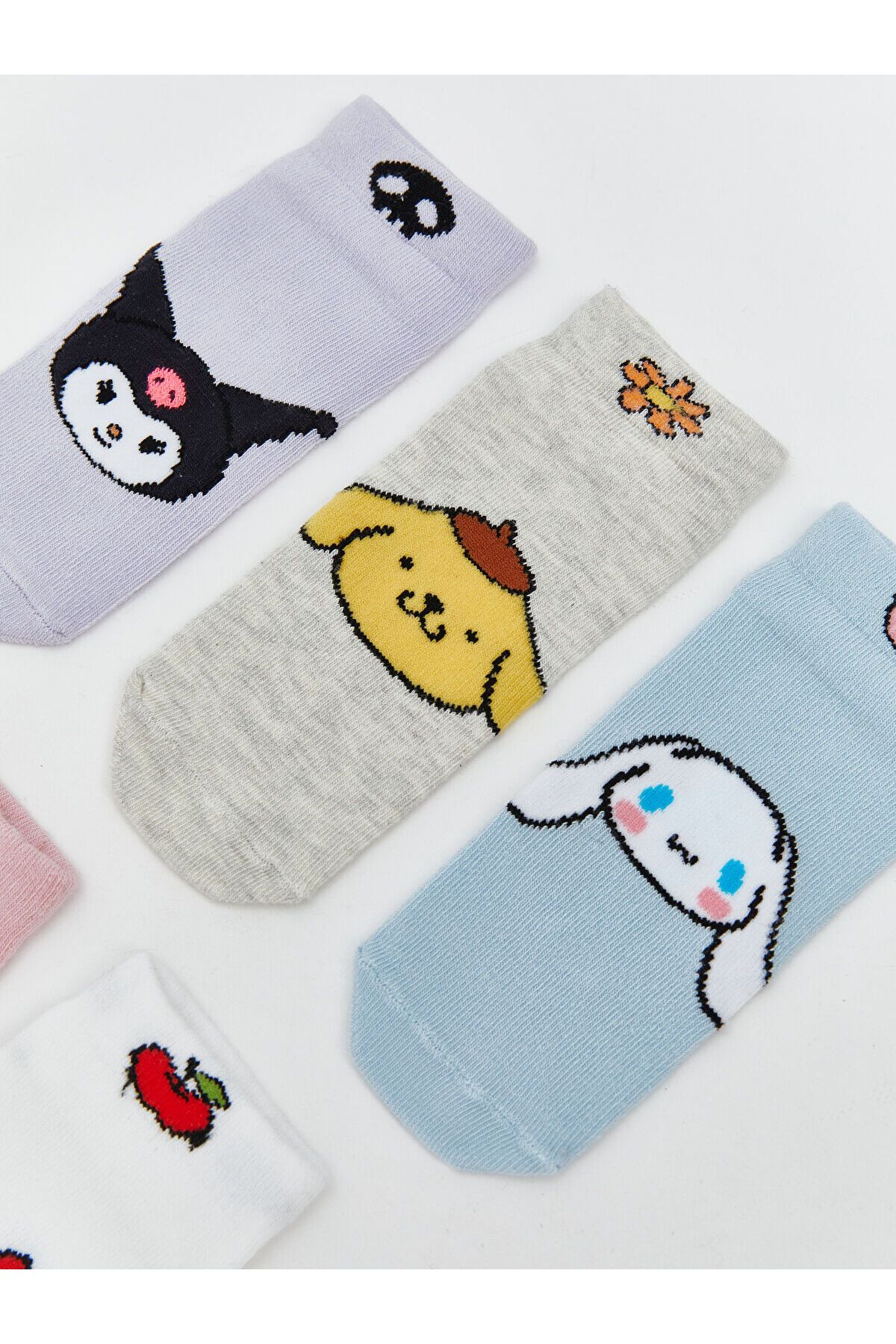 LC Waikiki-Чорапи с ботуши Hello Kitty с шарки за момичета, комплект от 5 броя 4
