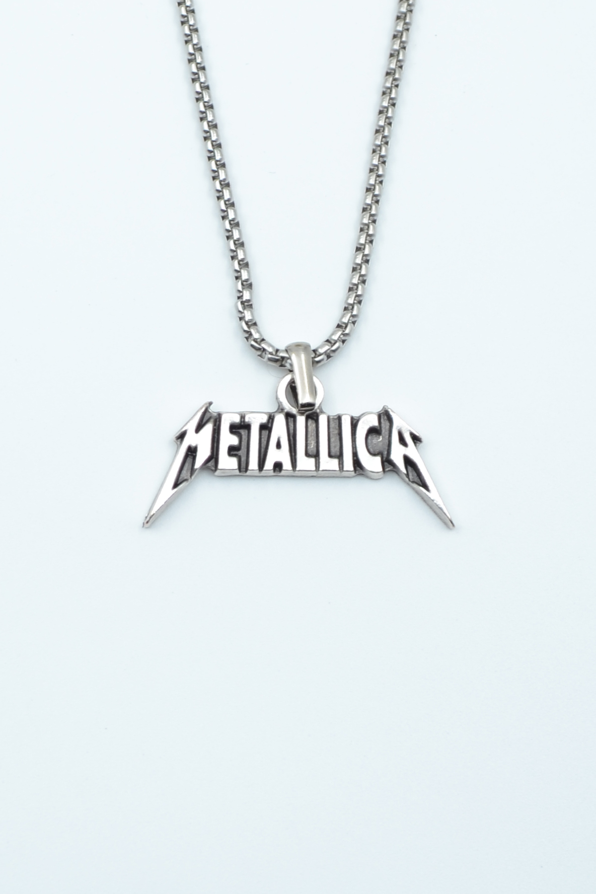 Metallica Silver Plated Knitted Chain Necklace