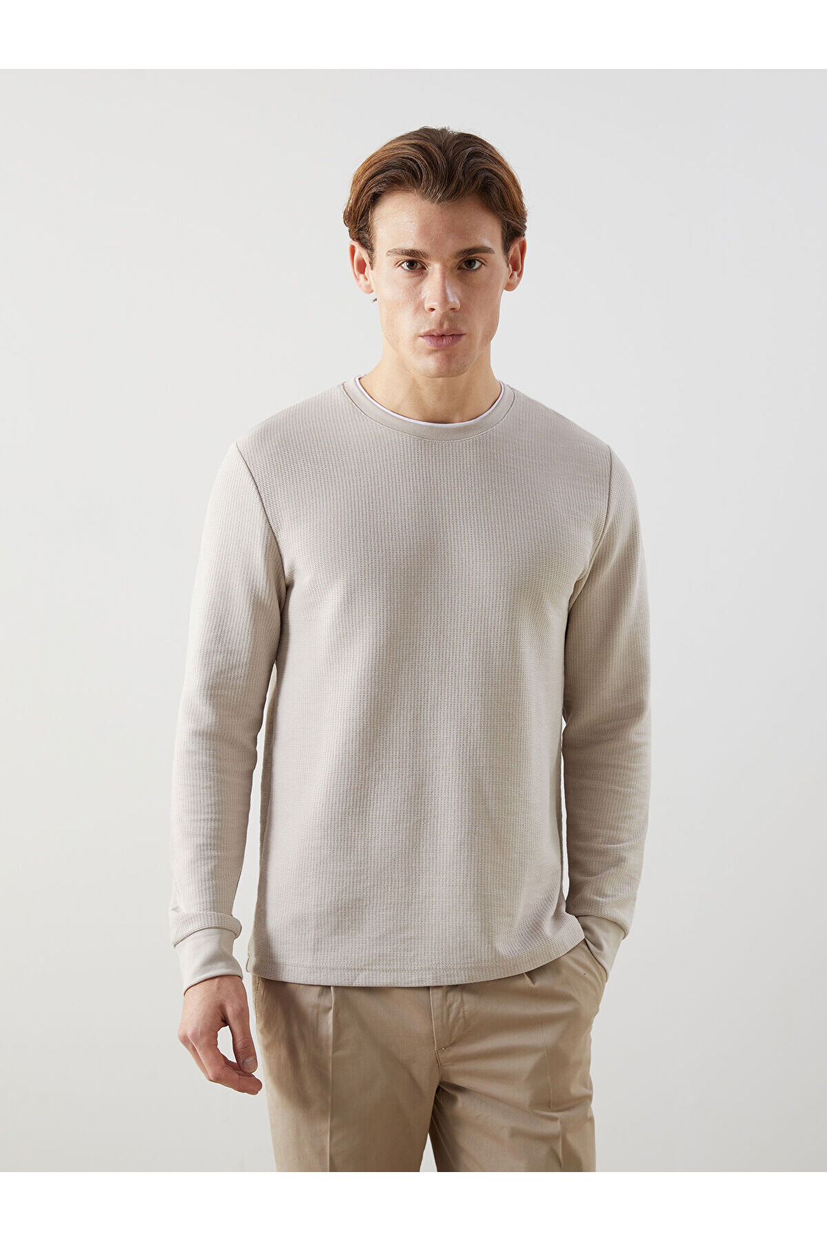 LC Waikiki Özmarka New Season Crew Neck Long Sleeve Men's Sweatshirt