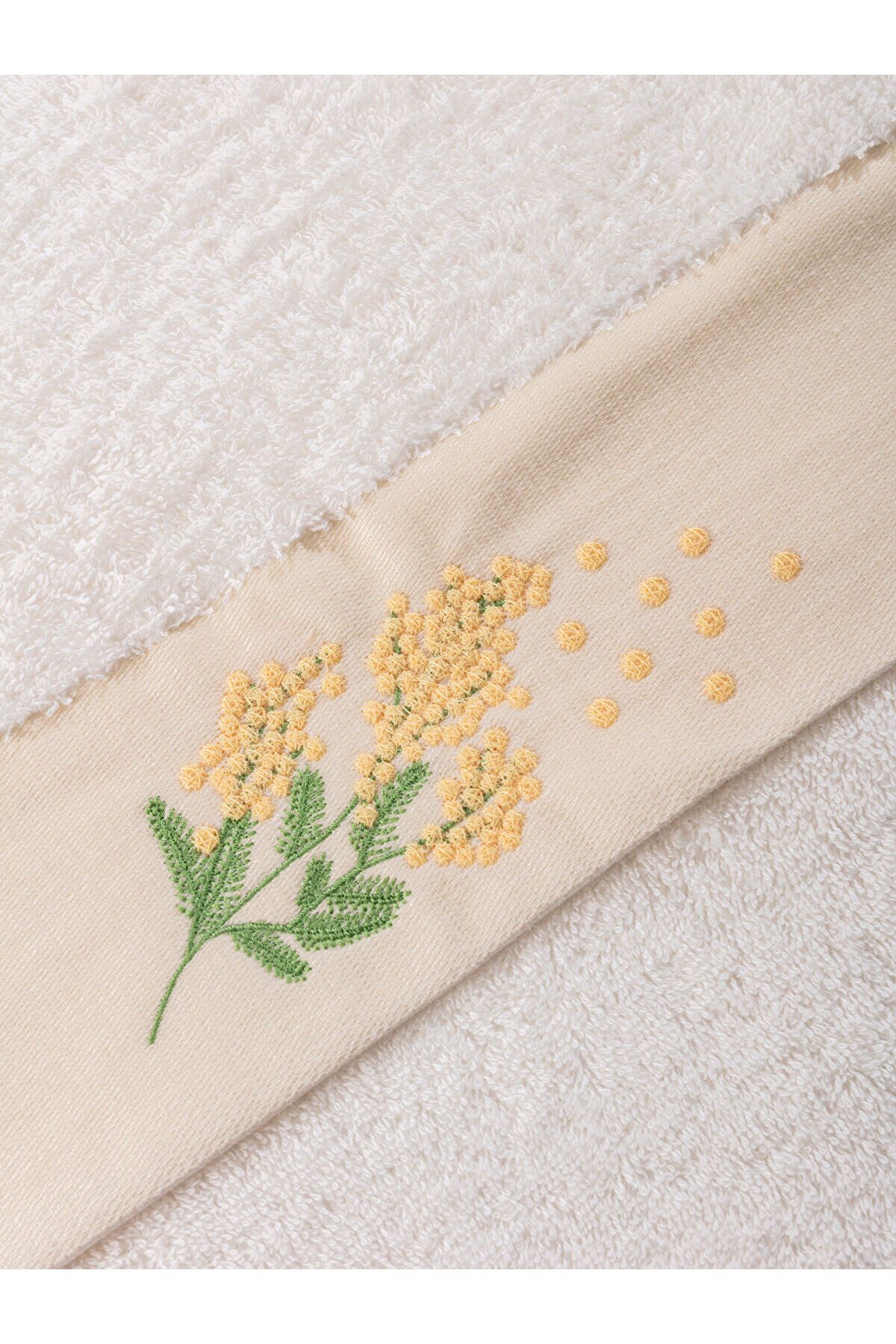 LC Waikiki-Flower Embroidered Face Towel 50x80 Cm 4