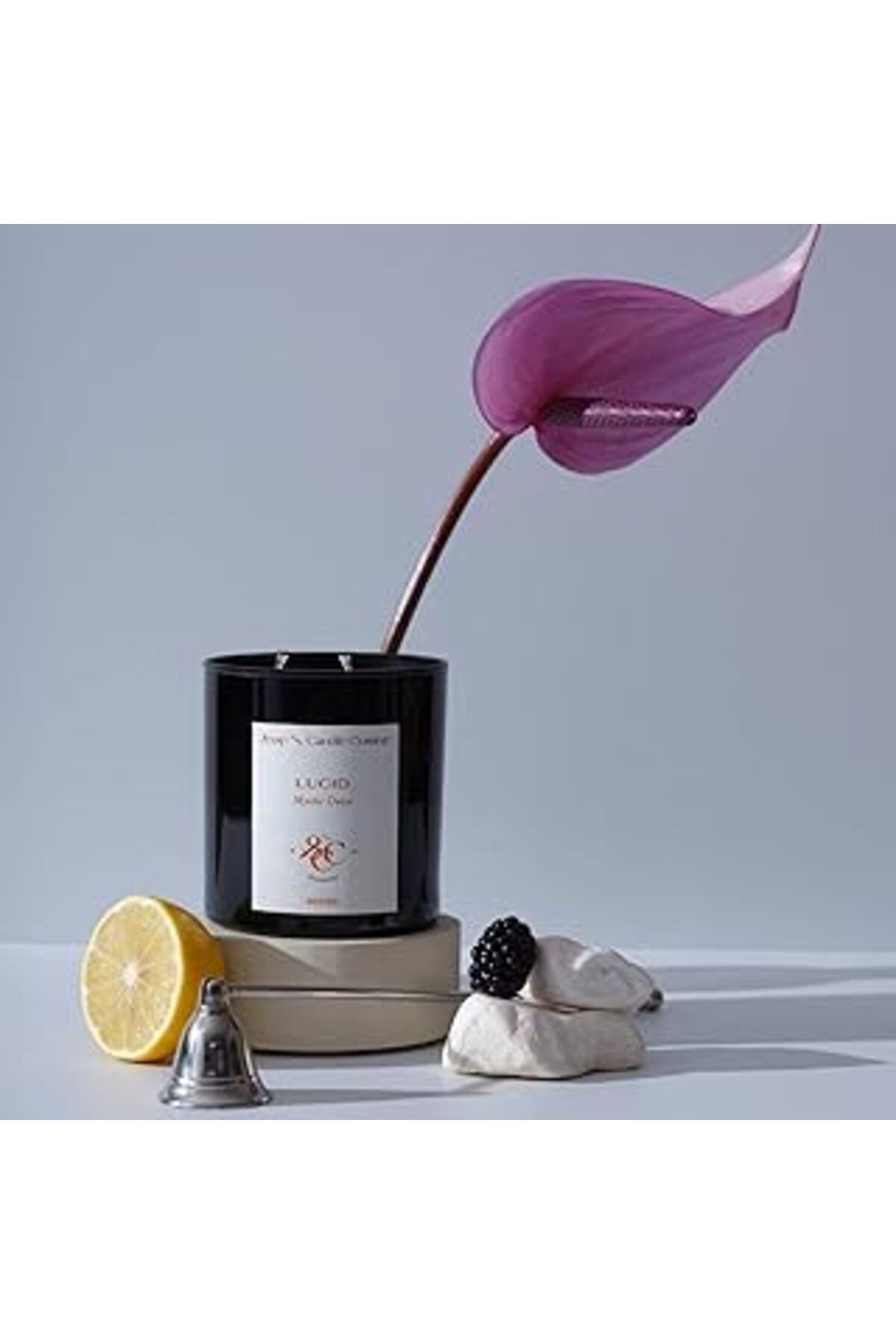 NETWORK ART Soap And Candle Cuisine El Yapımı Soya Mumu, Mystic Onyx Kokulu Siyah Cam Mum,%100 Vegan, Eco-Frien