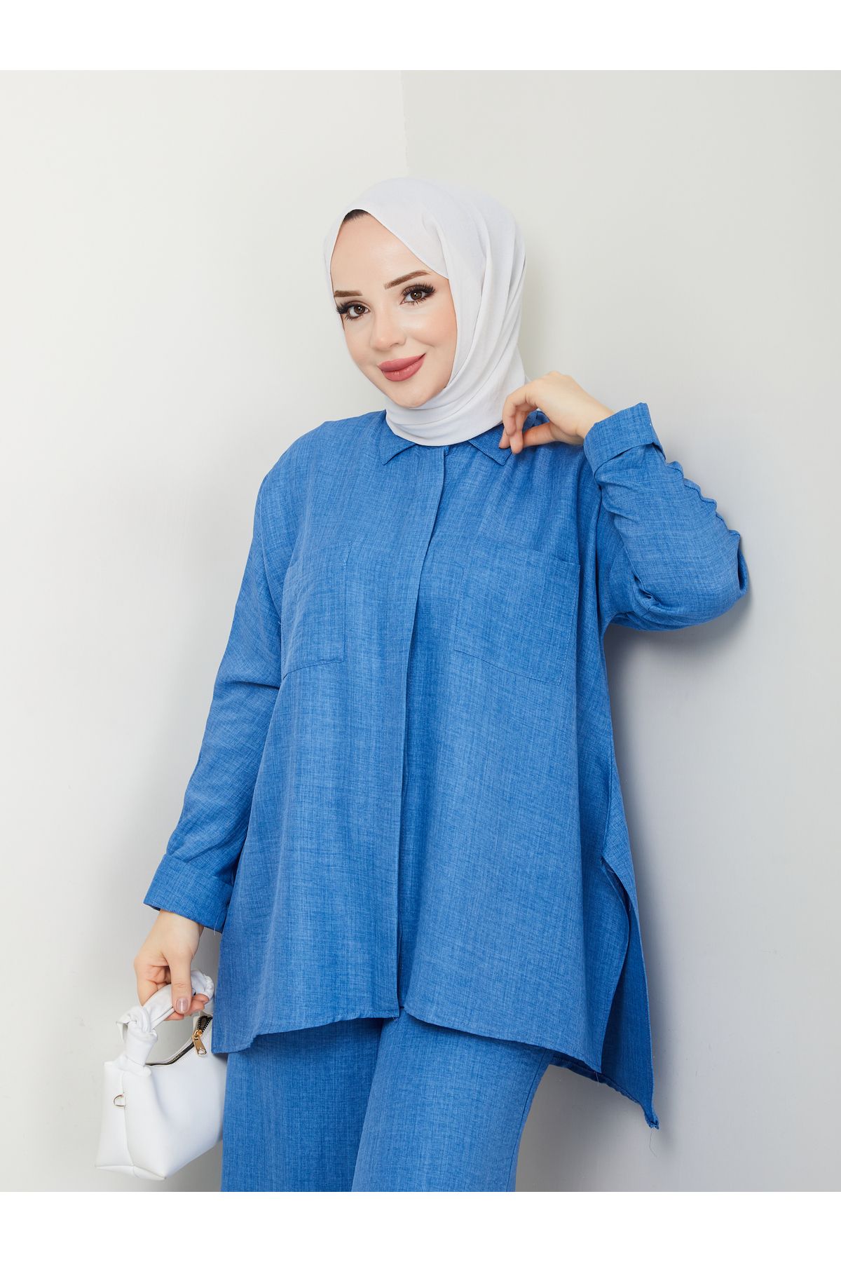 MODAMÜNASİP-My Sofia Linen Trouser Suit with Double Pocket Detail in Its Most Beautiful Colors 2