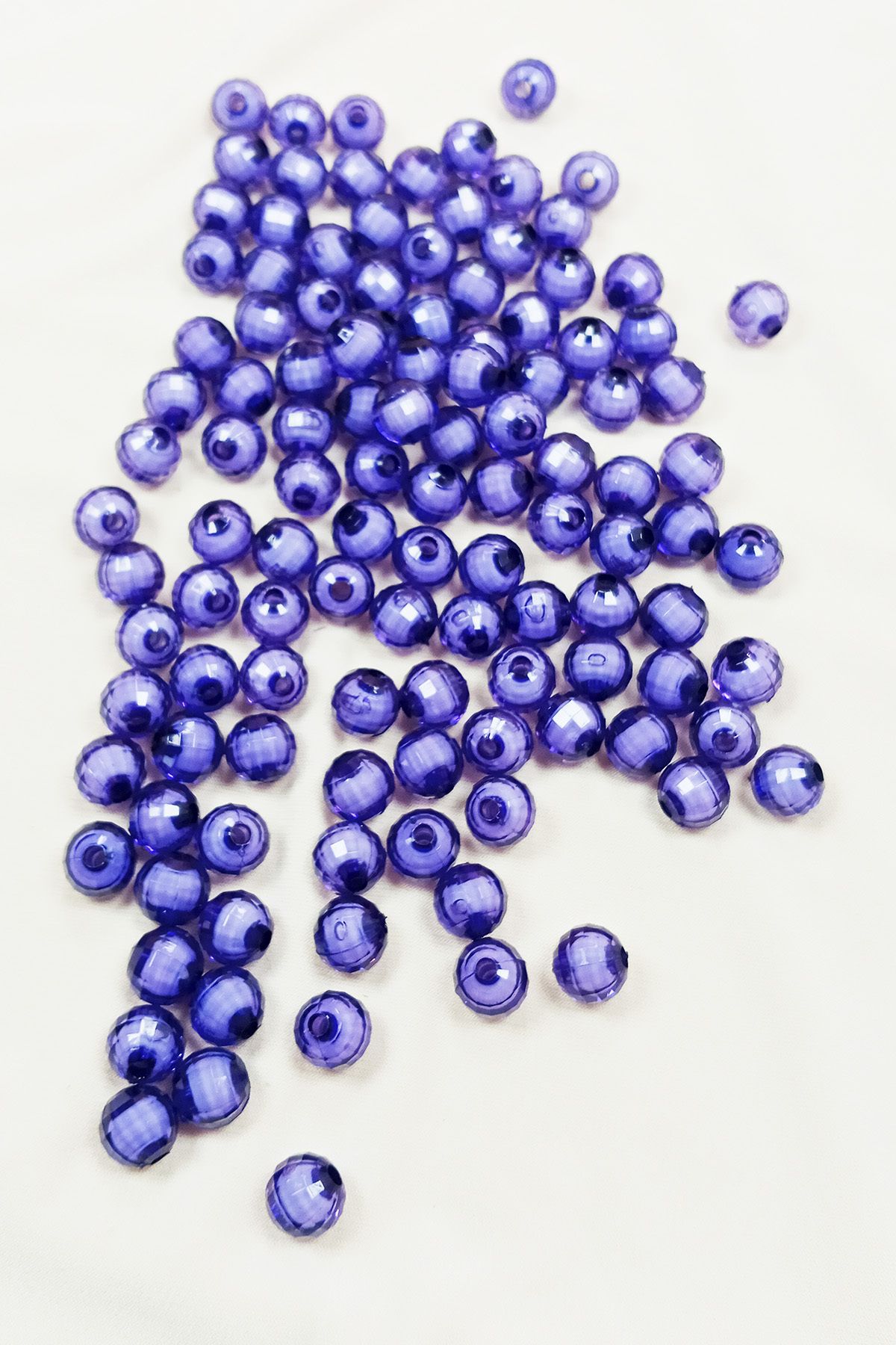 Mu Art Dünya Boncuk İçten Boncuklu Bileklik Çanta Boncuğu 10 Mm 50 Gr Eflatun - Bnc461