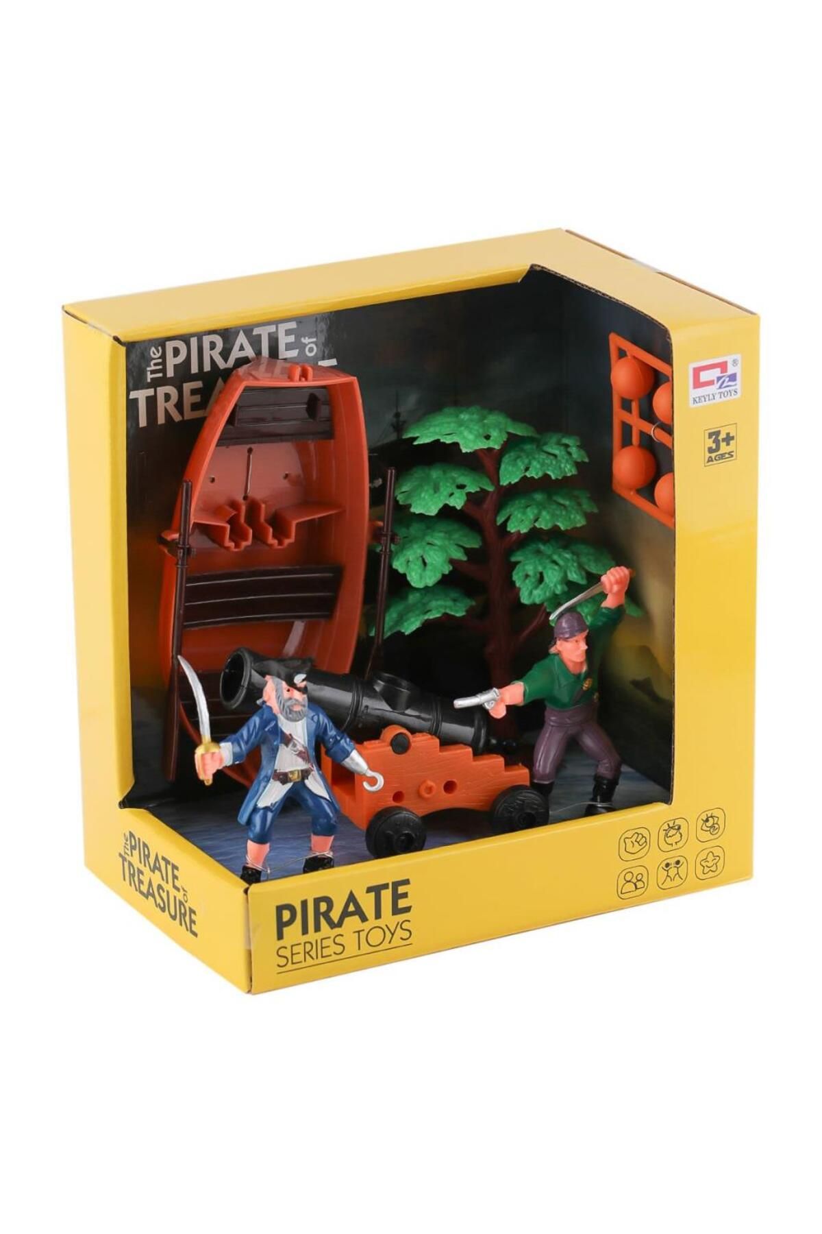 NessiWorld 0807-27 Top Atan Kayıklı korsan Seti -Birliktoys