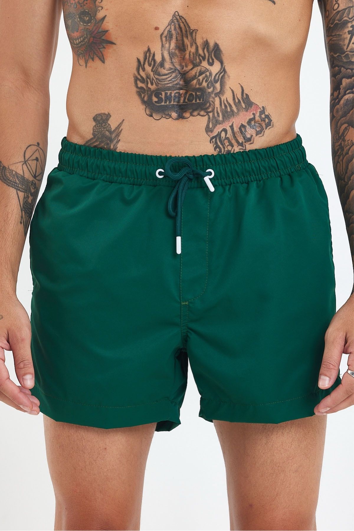 MADZEYMODA-Premium Men's Lined Emerald Swim Shorts Ls-95093 3